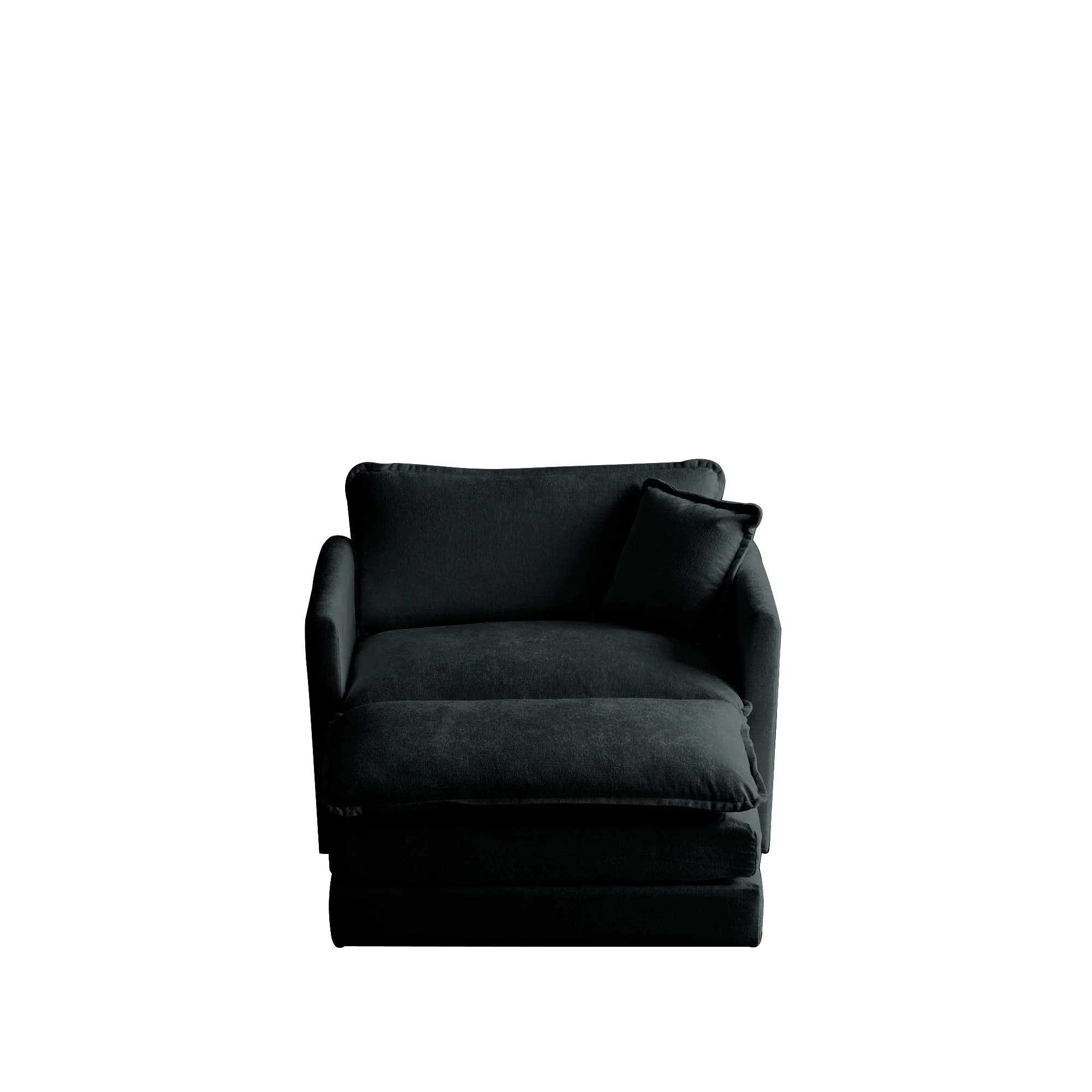 Walker Edison | Modern Cloud Accent Chair with Ottoman
