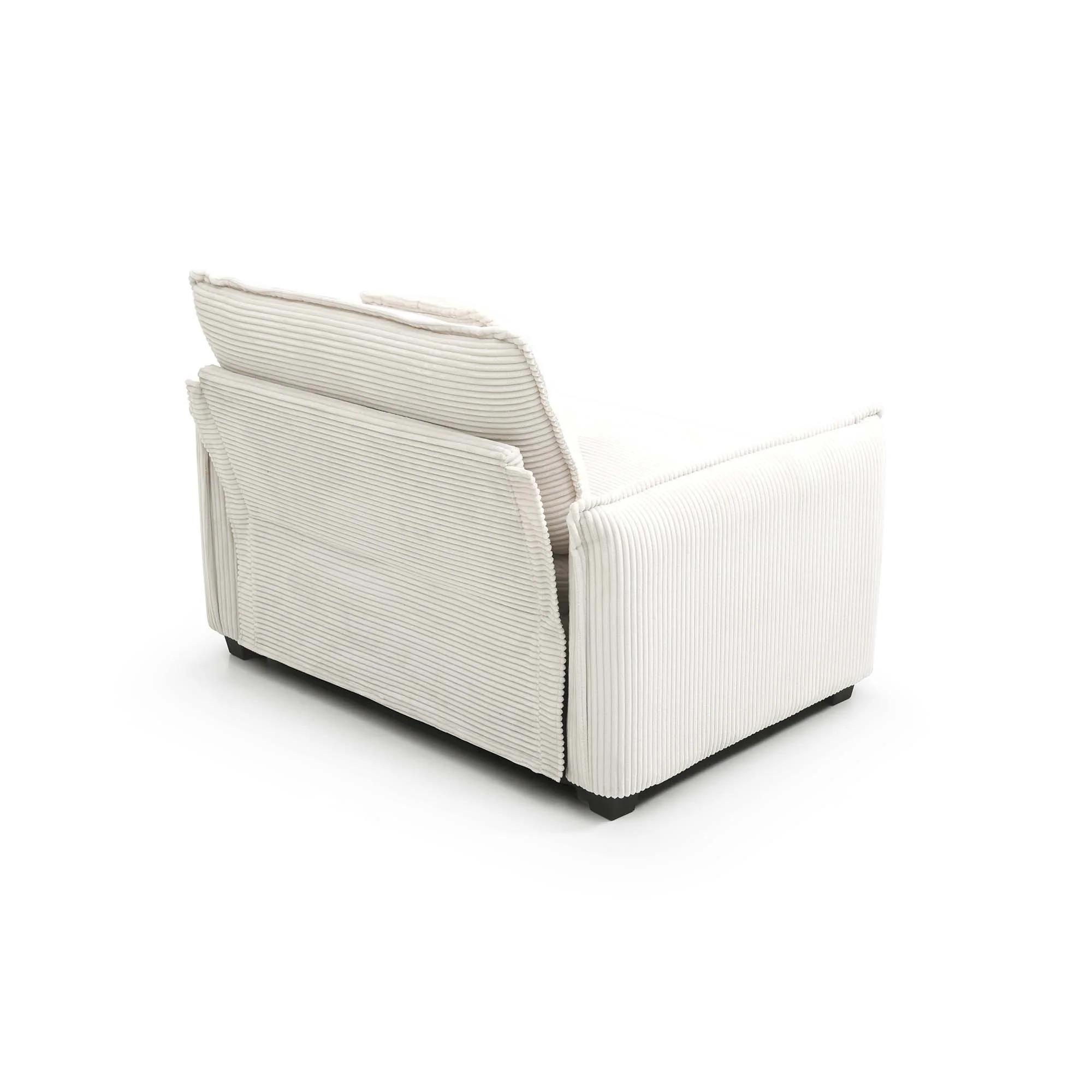 Walker Edison | Beige Corduroy Deep Seated Accent Chair Set