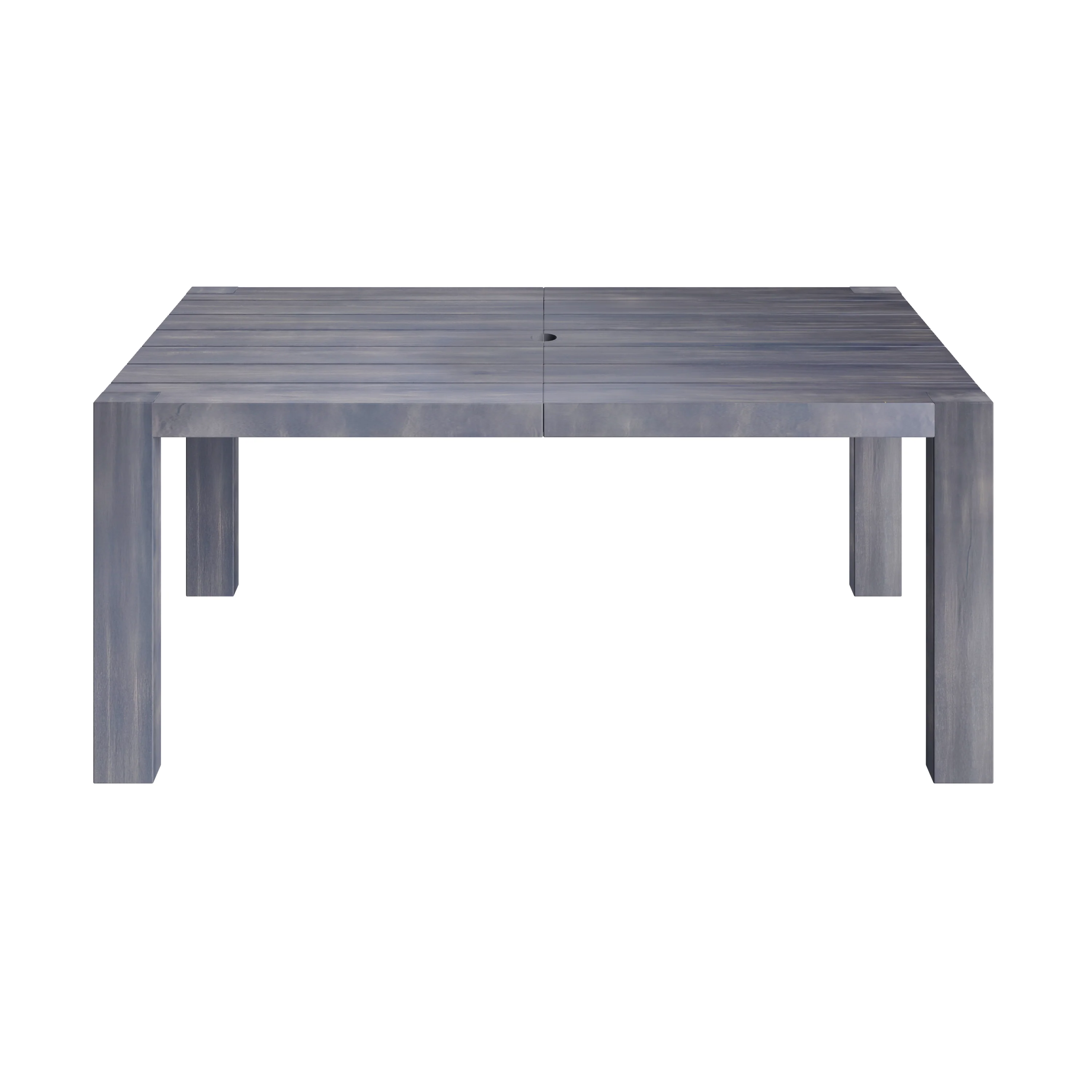 Walker Edison | Grey Wood Outdoor 7-Piece Patio Dining Table Set for 6