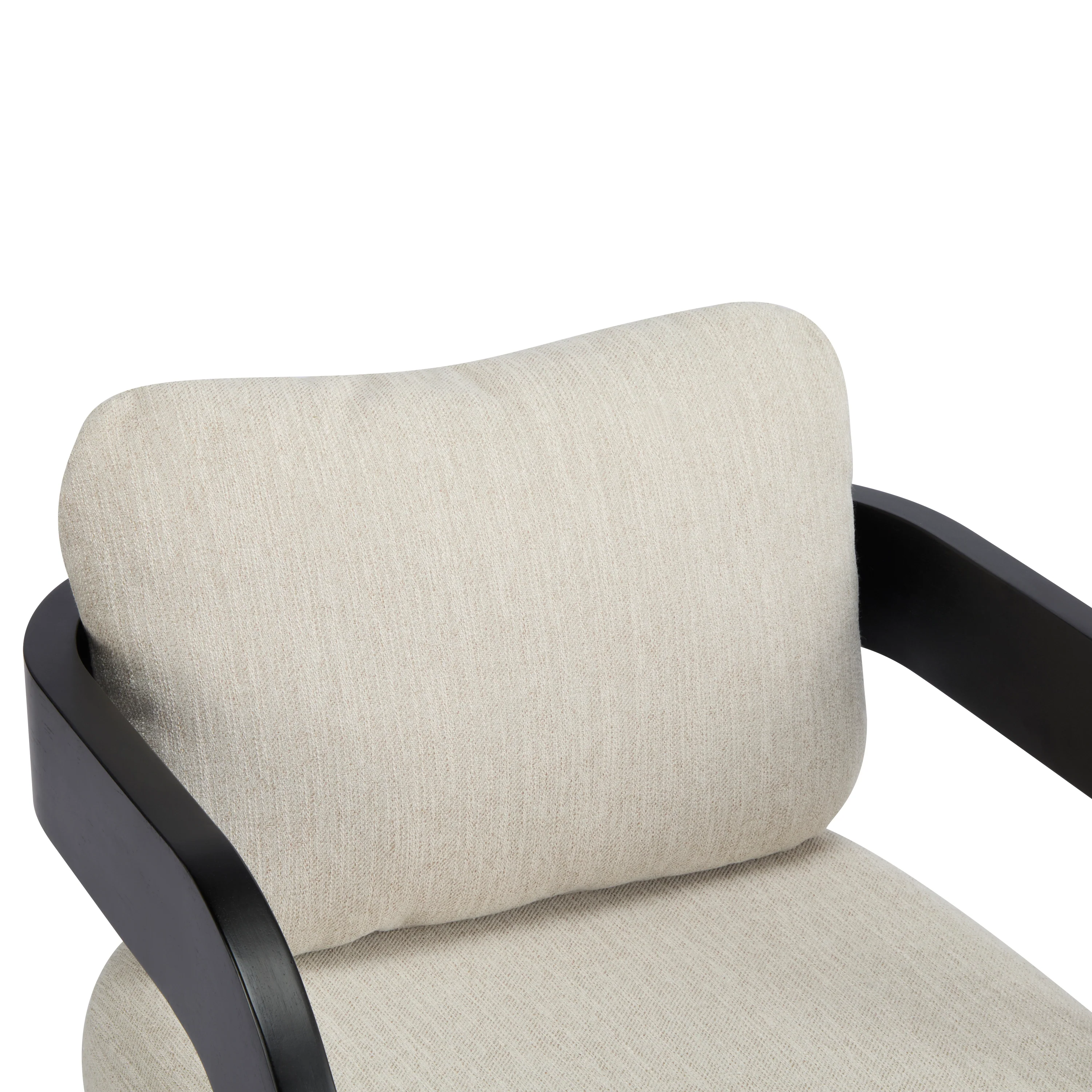 Black 2 Pack Dining Chairs with Pillow Back and Solid Wood Frame