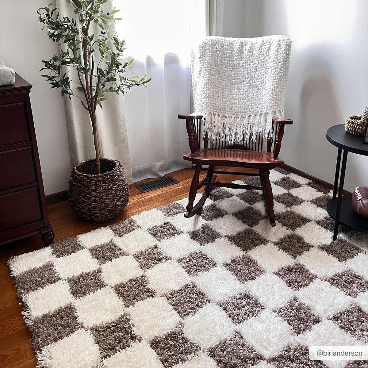 Boutique Rugs - Atira Brown Checkered Area Rug