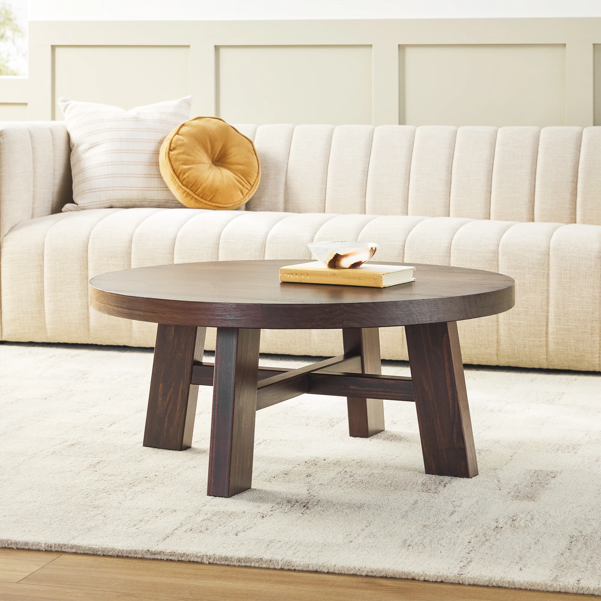 Colt Modern Farmhouse Easy Assembly 36 Coffee Table