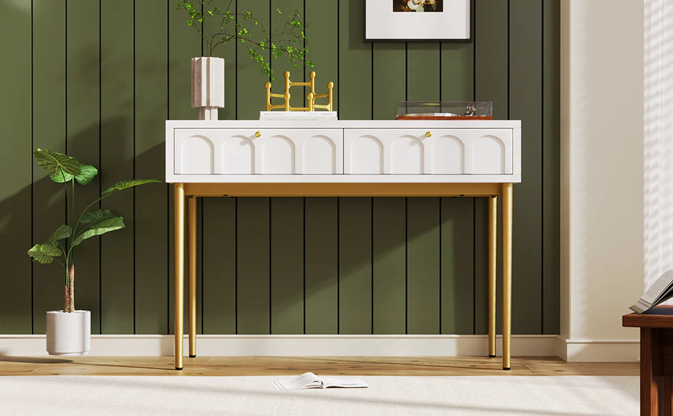 Walker Edison | Contemporary Modern Makeup Vanity Desk