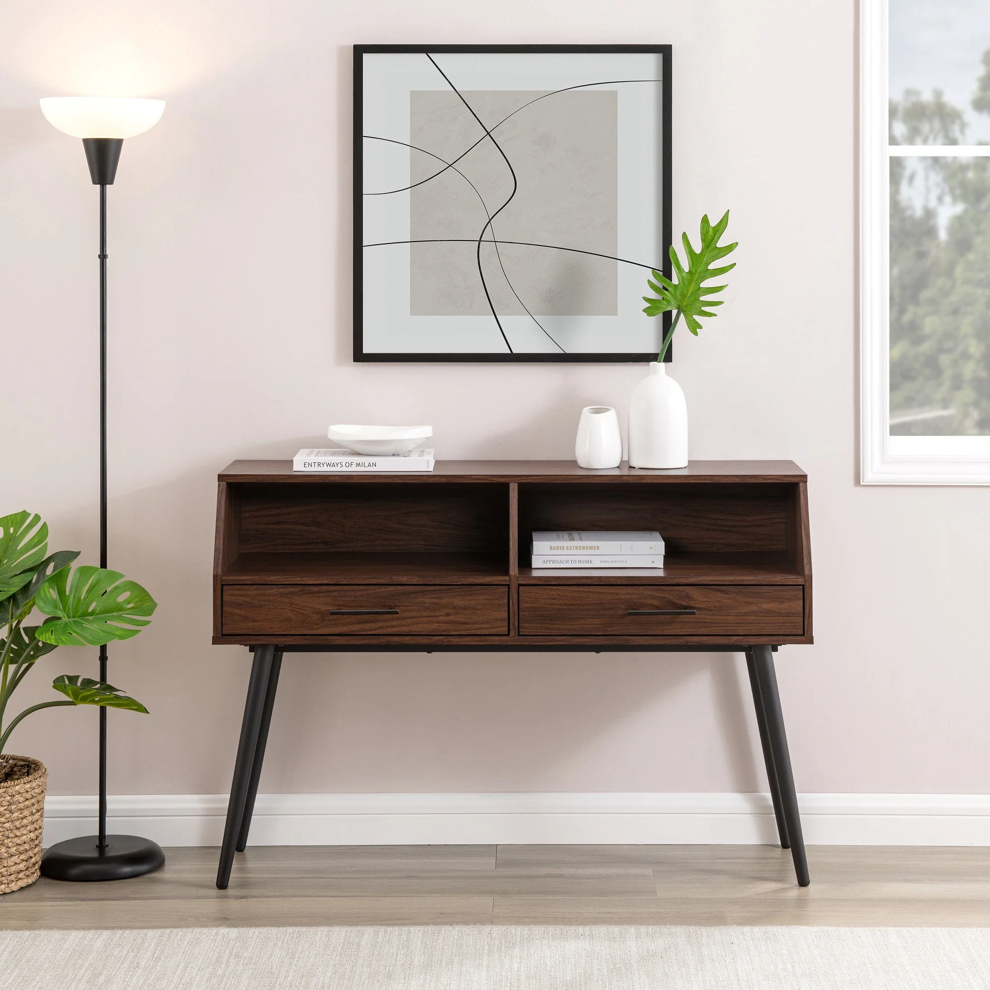 44 Contemporary 2-Drawer Entry Table