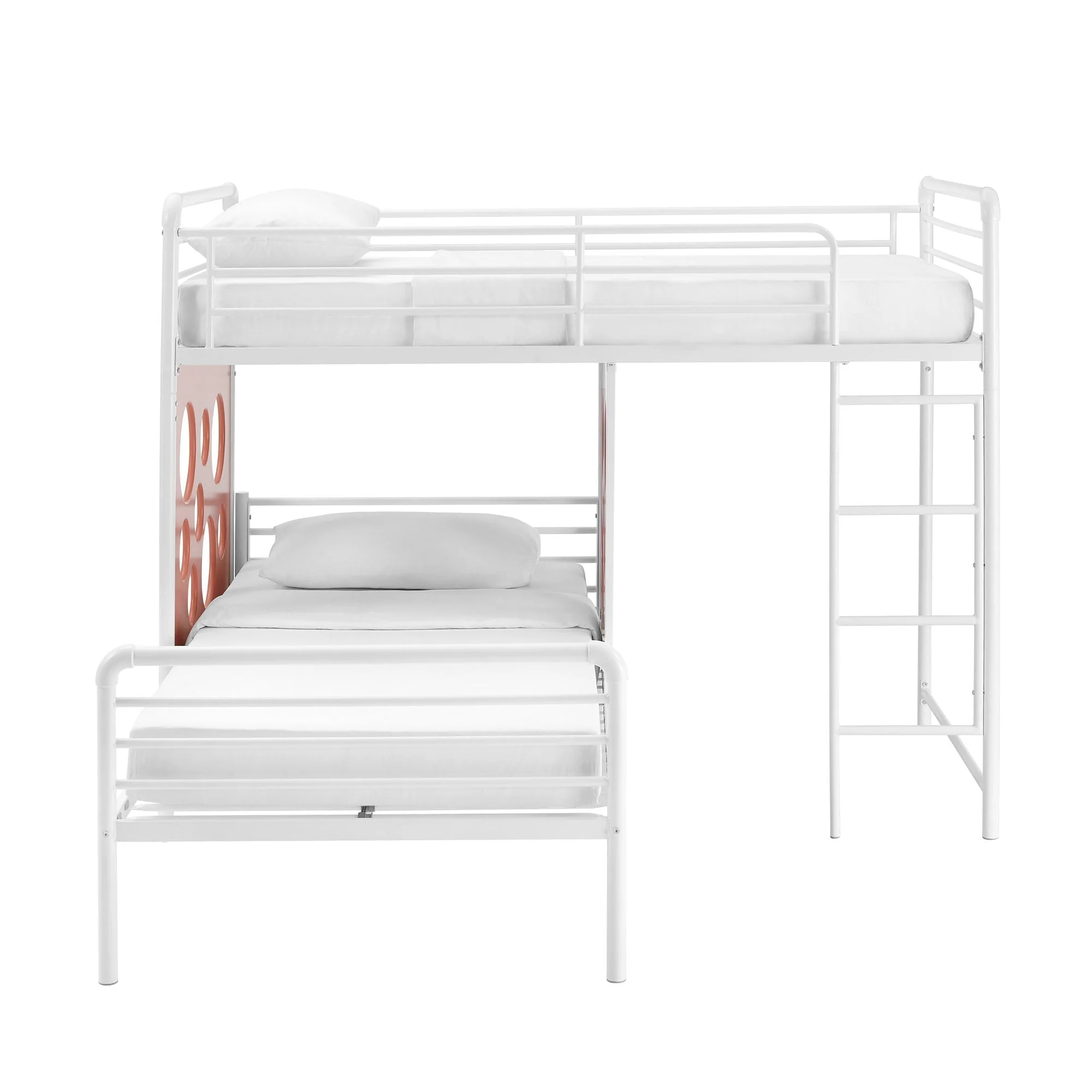 Devan 60 L-Shape Bunk Bed with Cut Out Panels