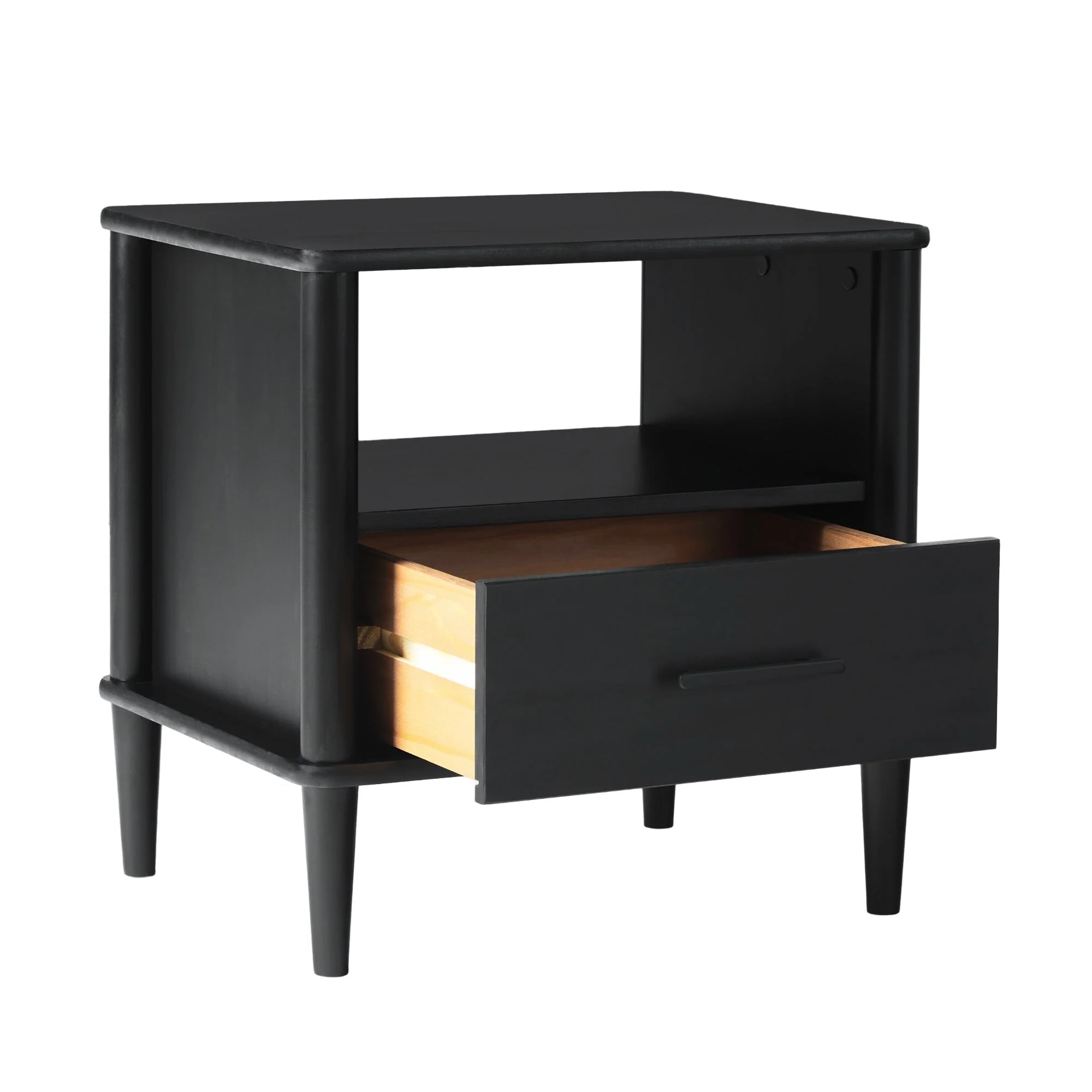 Walker Edison Spindle Transitional 1-Drawer Nightstand