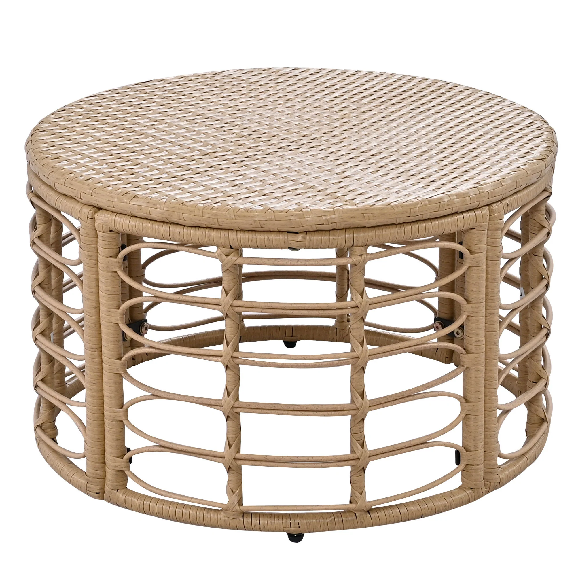 Walker Edison | All-Weather Rattan 7 Piece Outdoor Patio Furniture Set