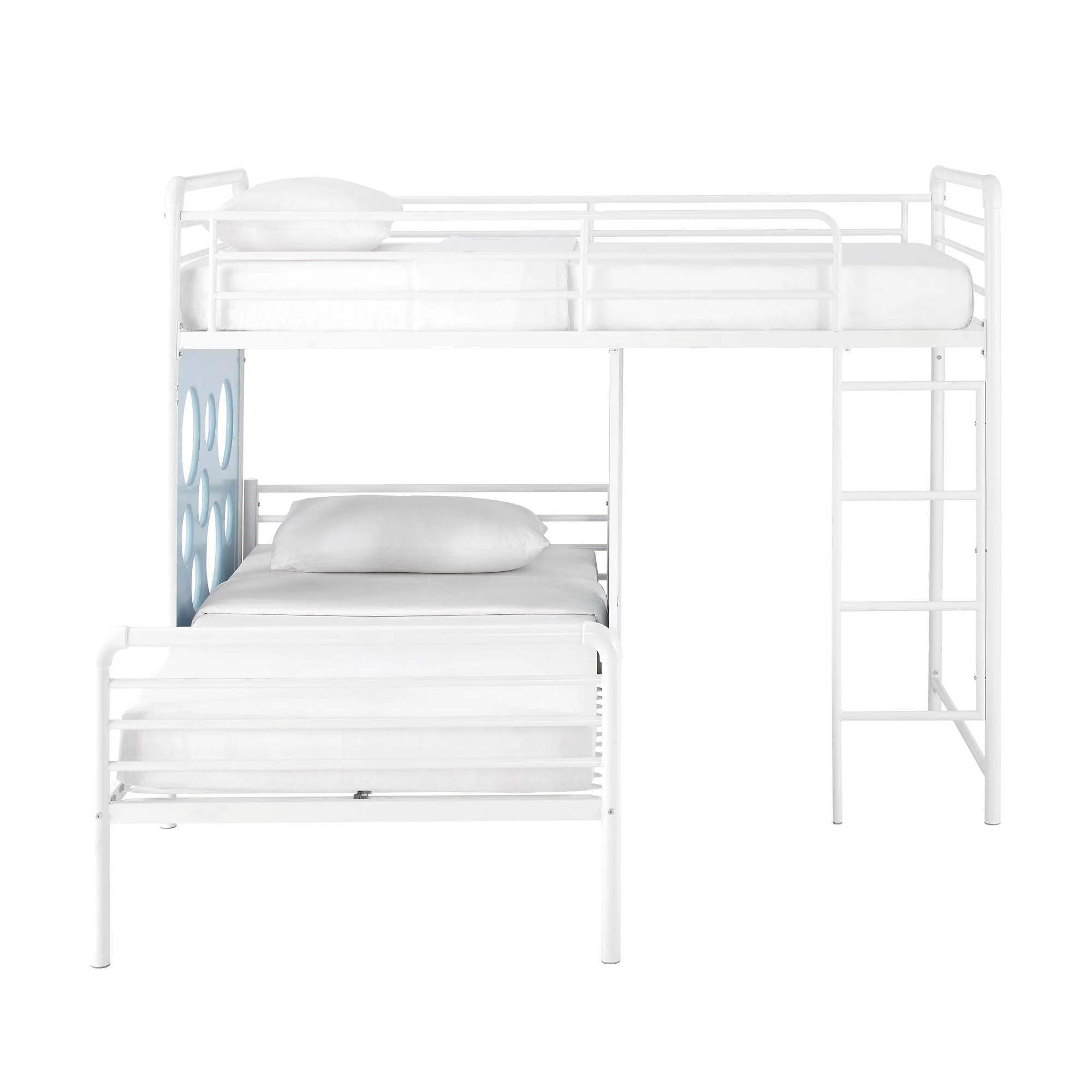 Devan 60 L-Shape Bunk Bed with Cut Out Panels