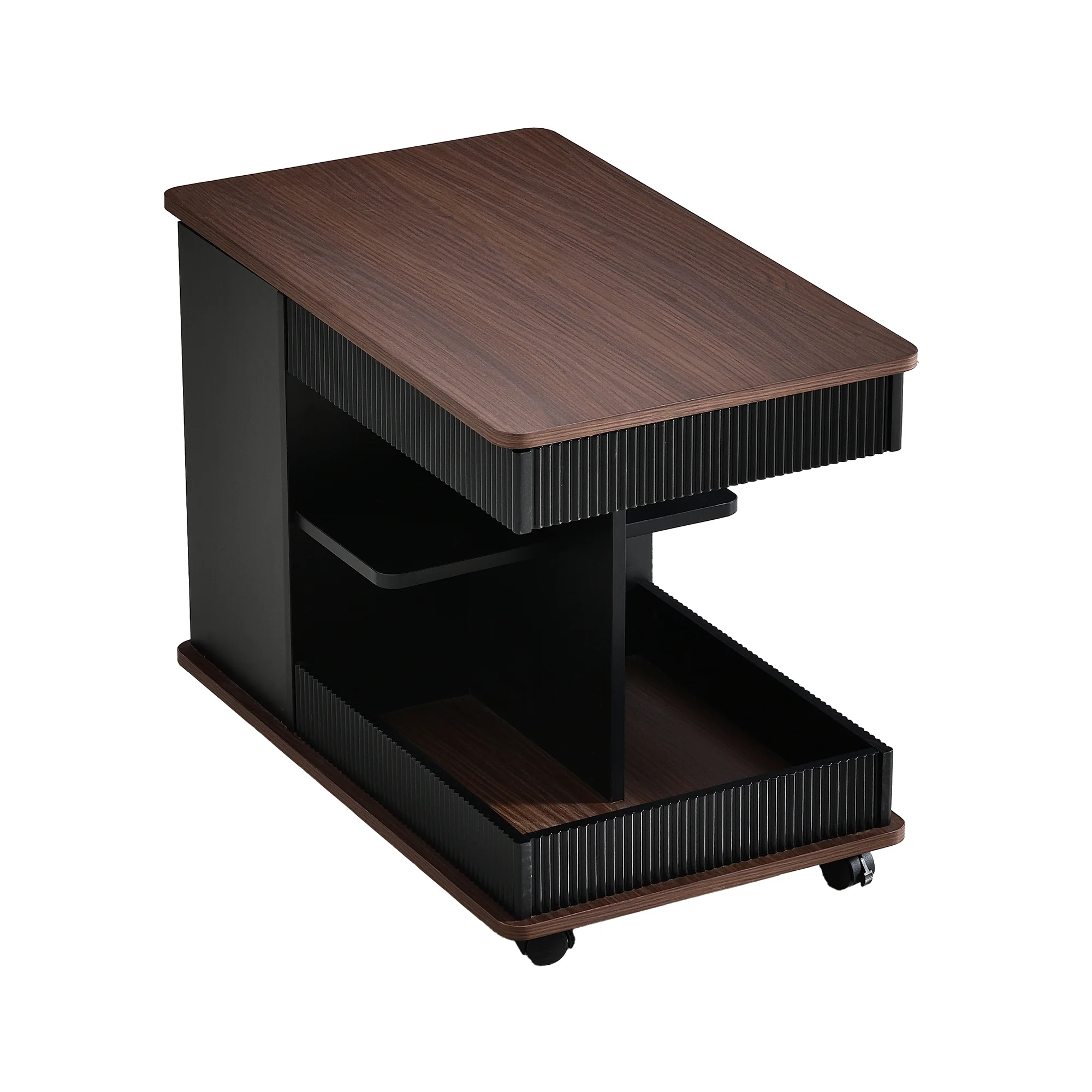 Walker Edison | Modern Multifunctional Adjustable Side Table with Lift-Top