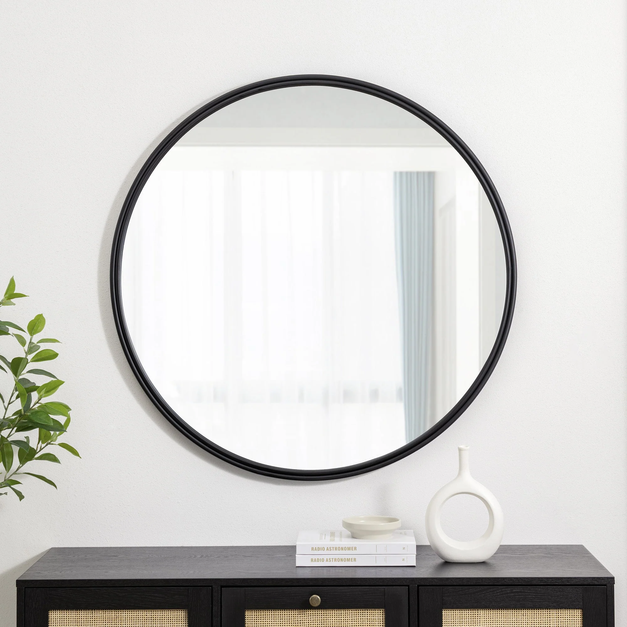 36 Double Ribbed Frame Mirror