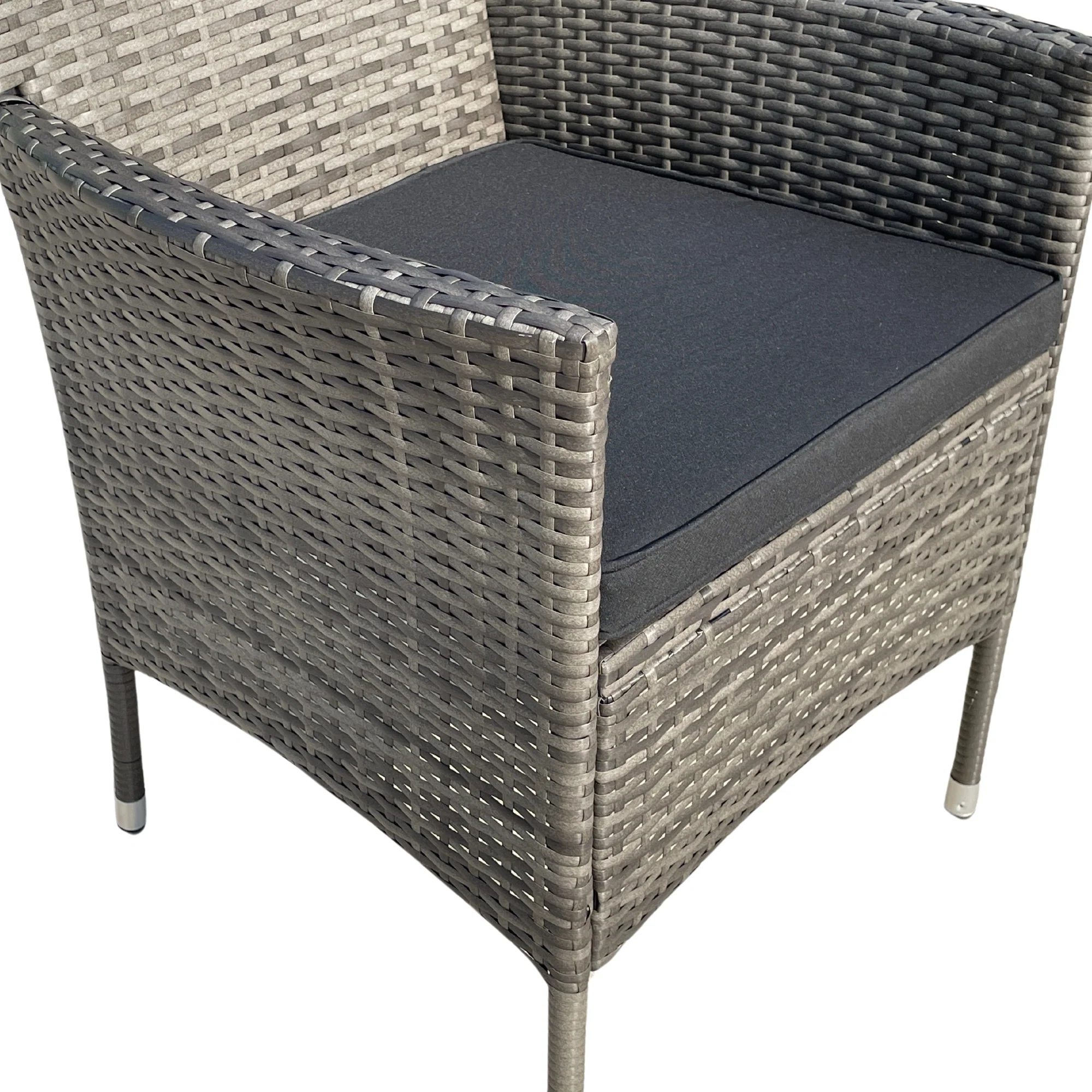 Walker Edison | 9 piece Outdoor Patio Wicker Dining Set with Glass Top