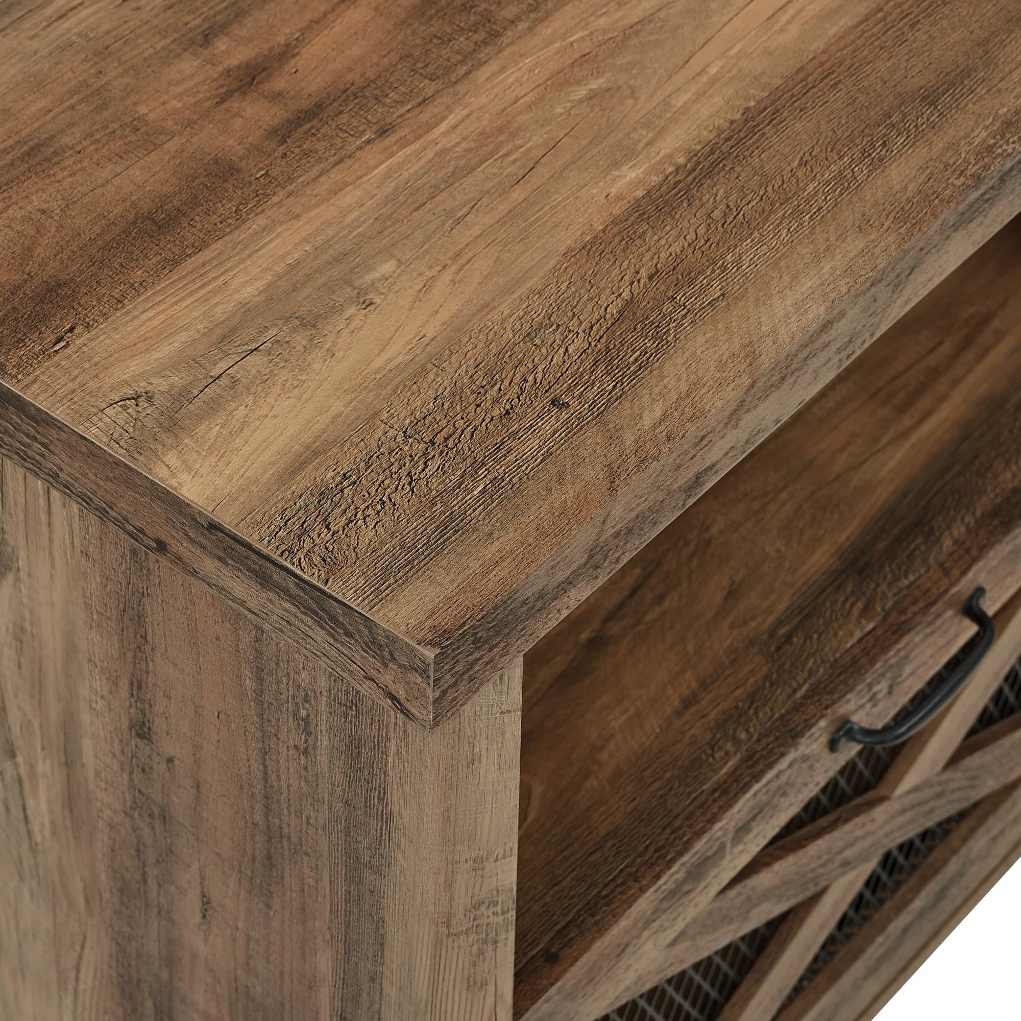 Farmhouse Abilene 70 Rustic Fireplace TV Stand