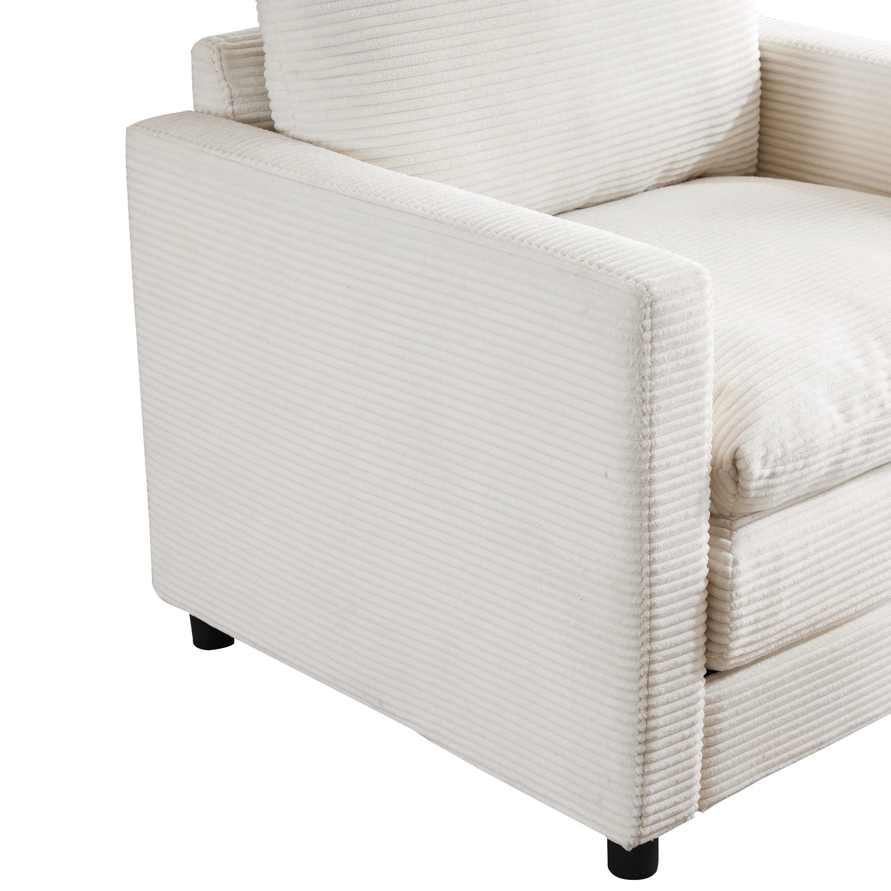 Walker Edison | Corduroy Armchair with Ottoman