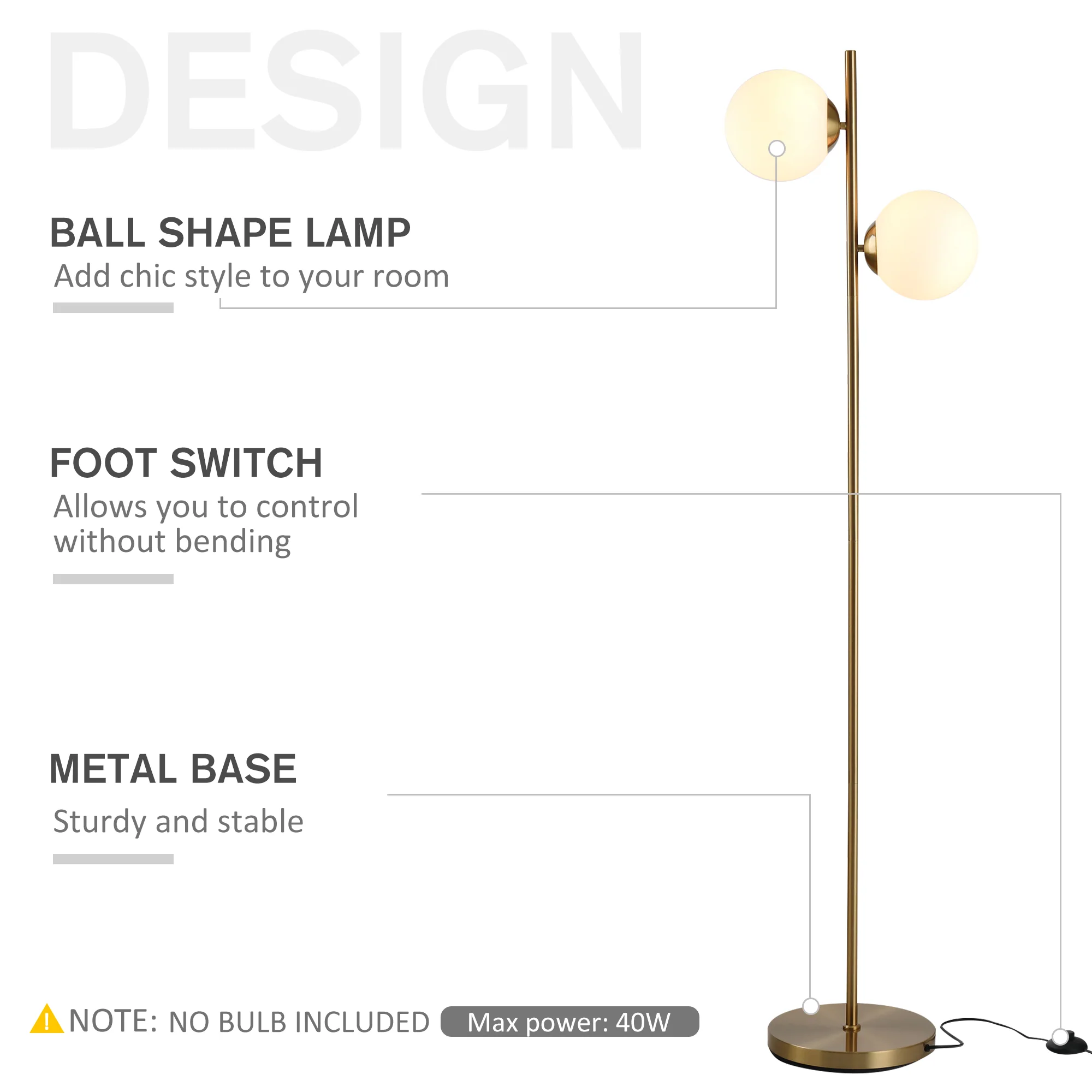 Walker Edison | Minimalist Floor Lamp