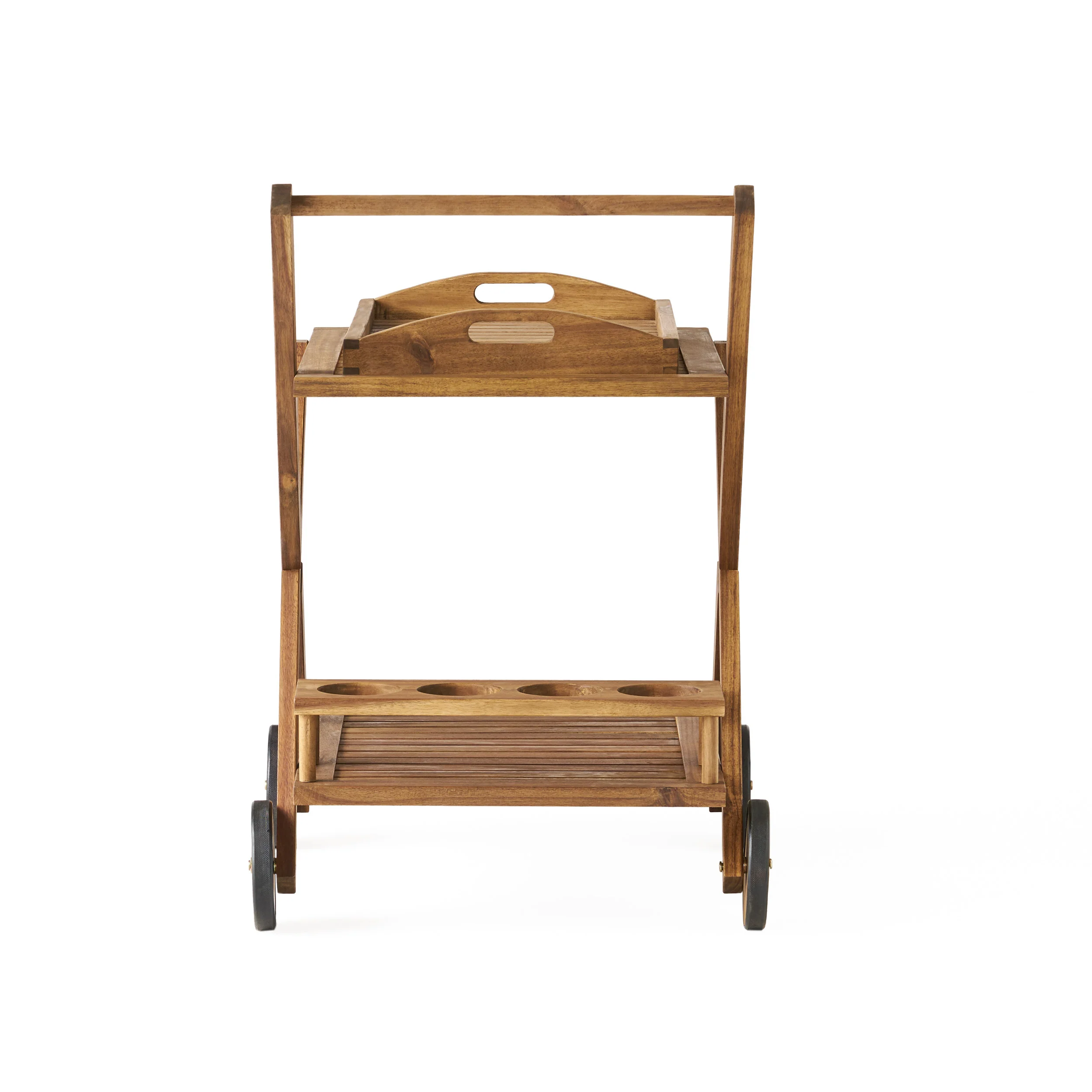 Walker Edison | Outdoor Patio Wood Bar Cart