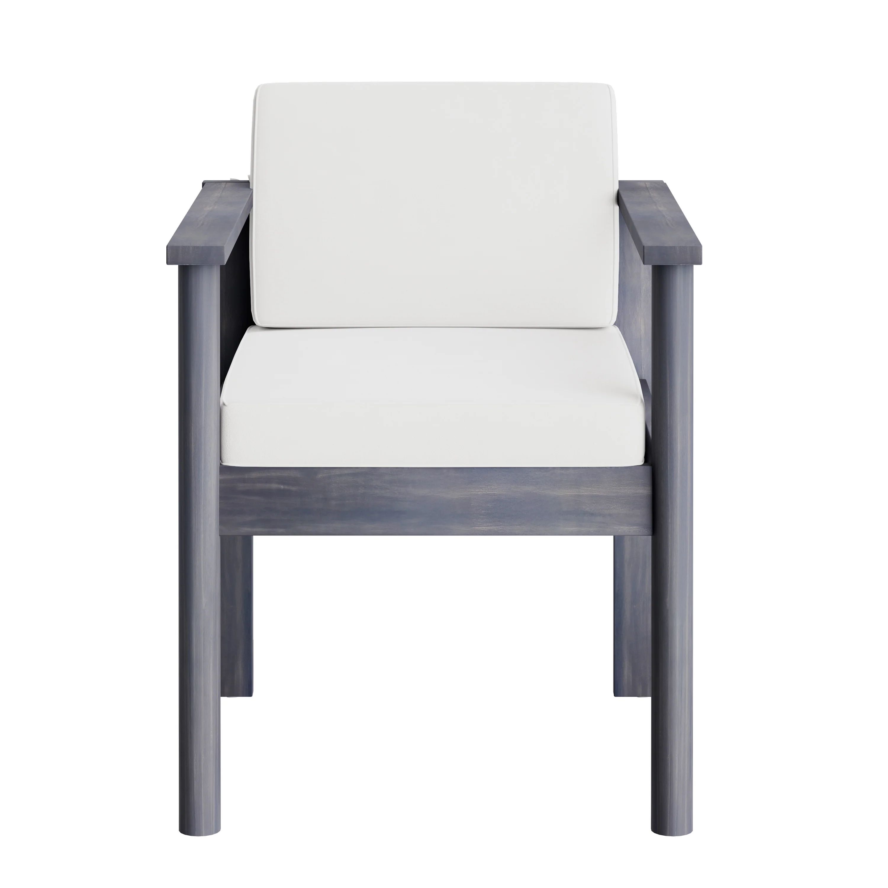 Walker Edison | Grey Wood Outdoor 7-Piece Patio Dining Table Set for 6