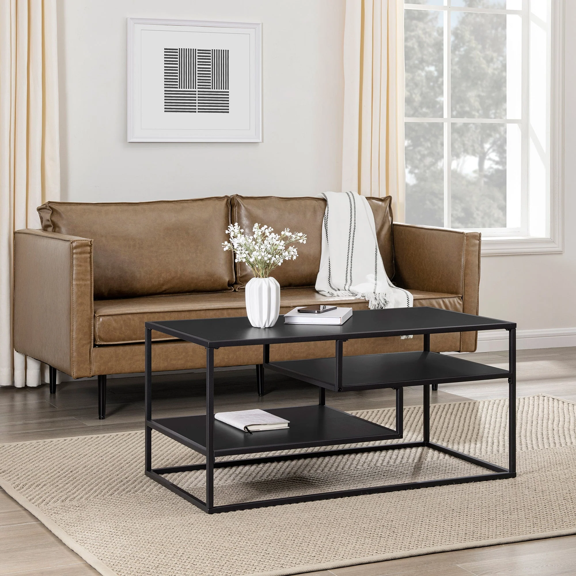 Maya 40 Contemporary Metal Coffee Table