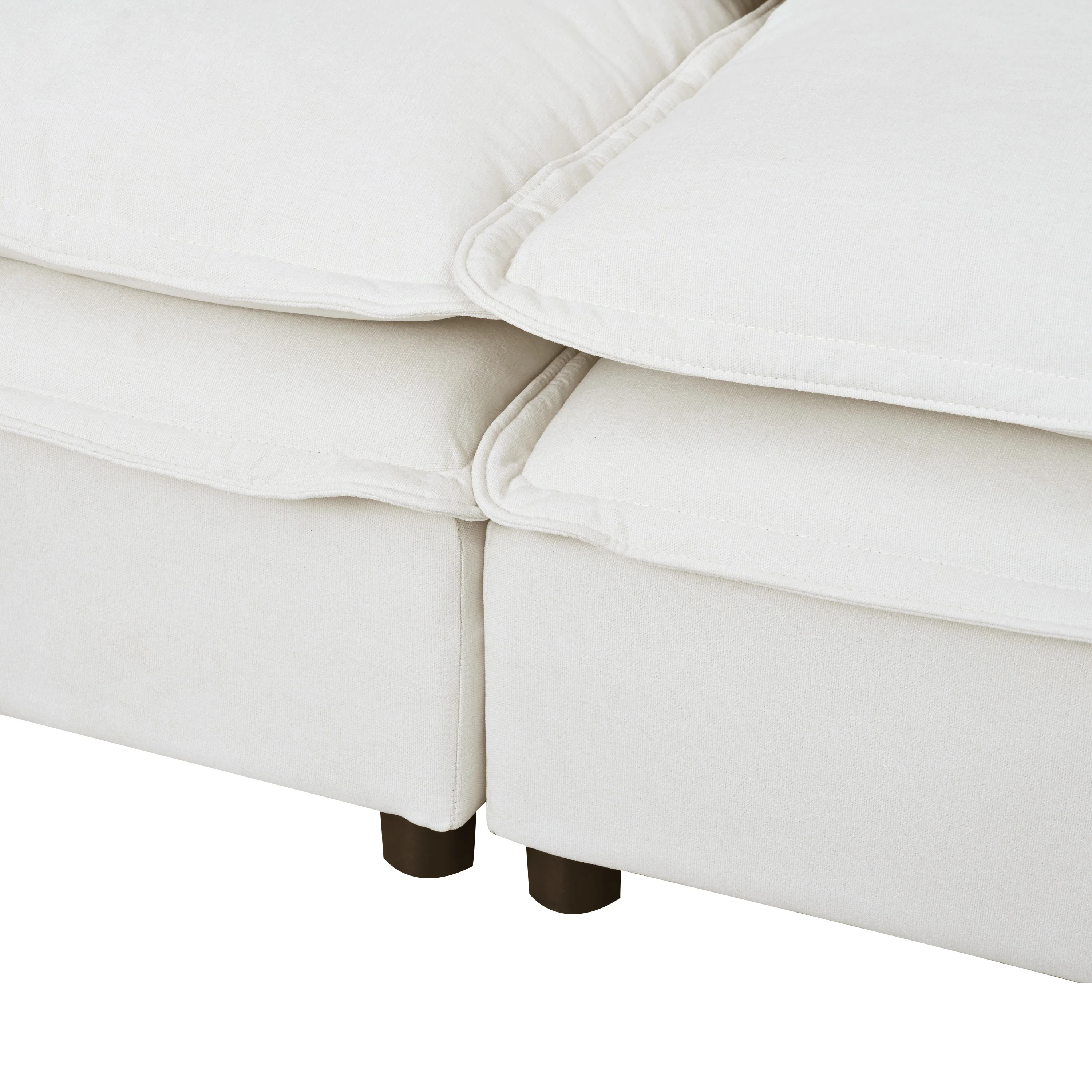 Walker Edison | Modular Double-Layer Cushion Modular Sofa with Storage