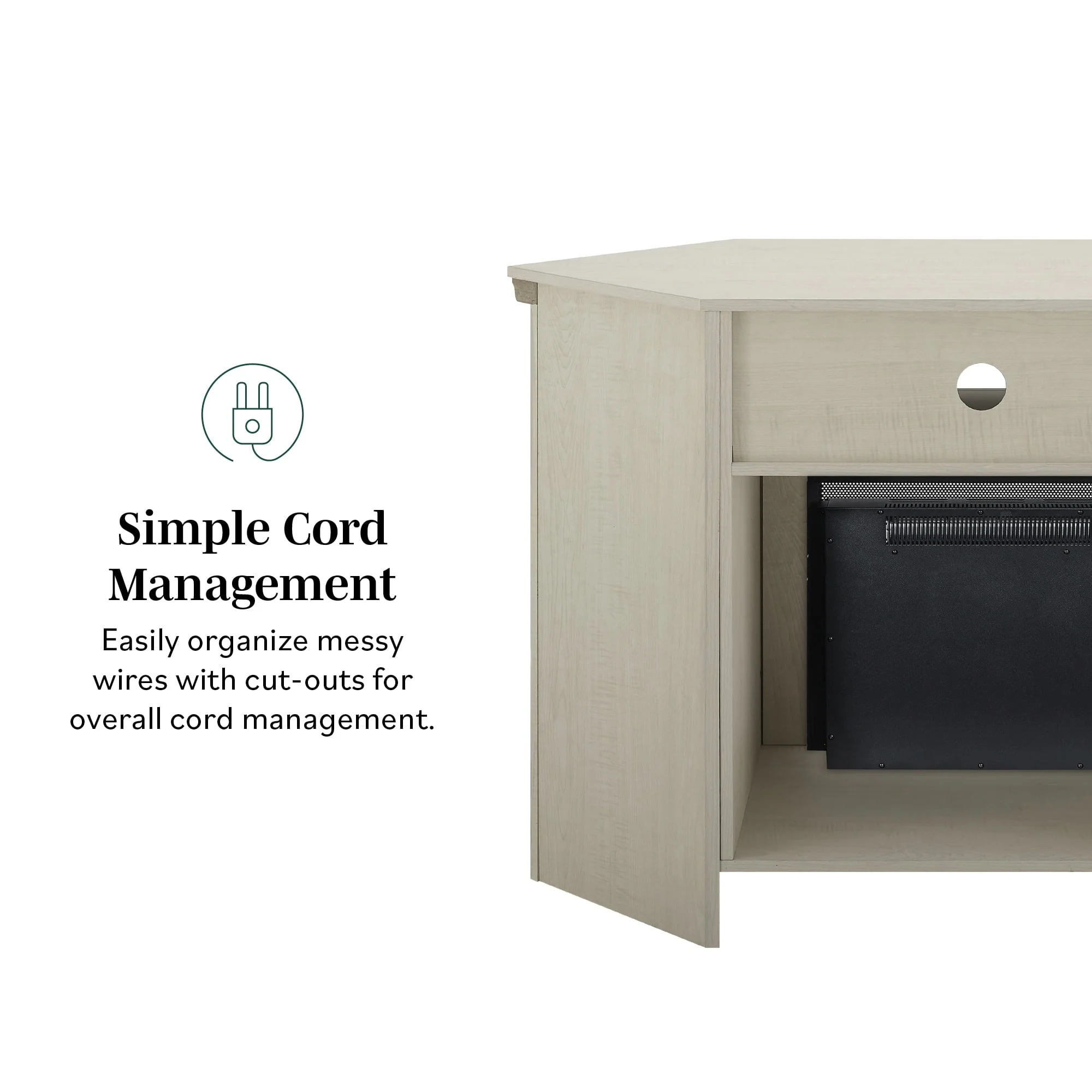 Barn 48 Wood Corner Fireplace TV Stand