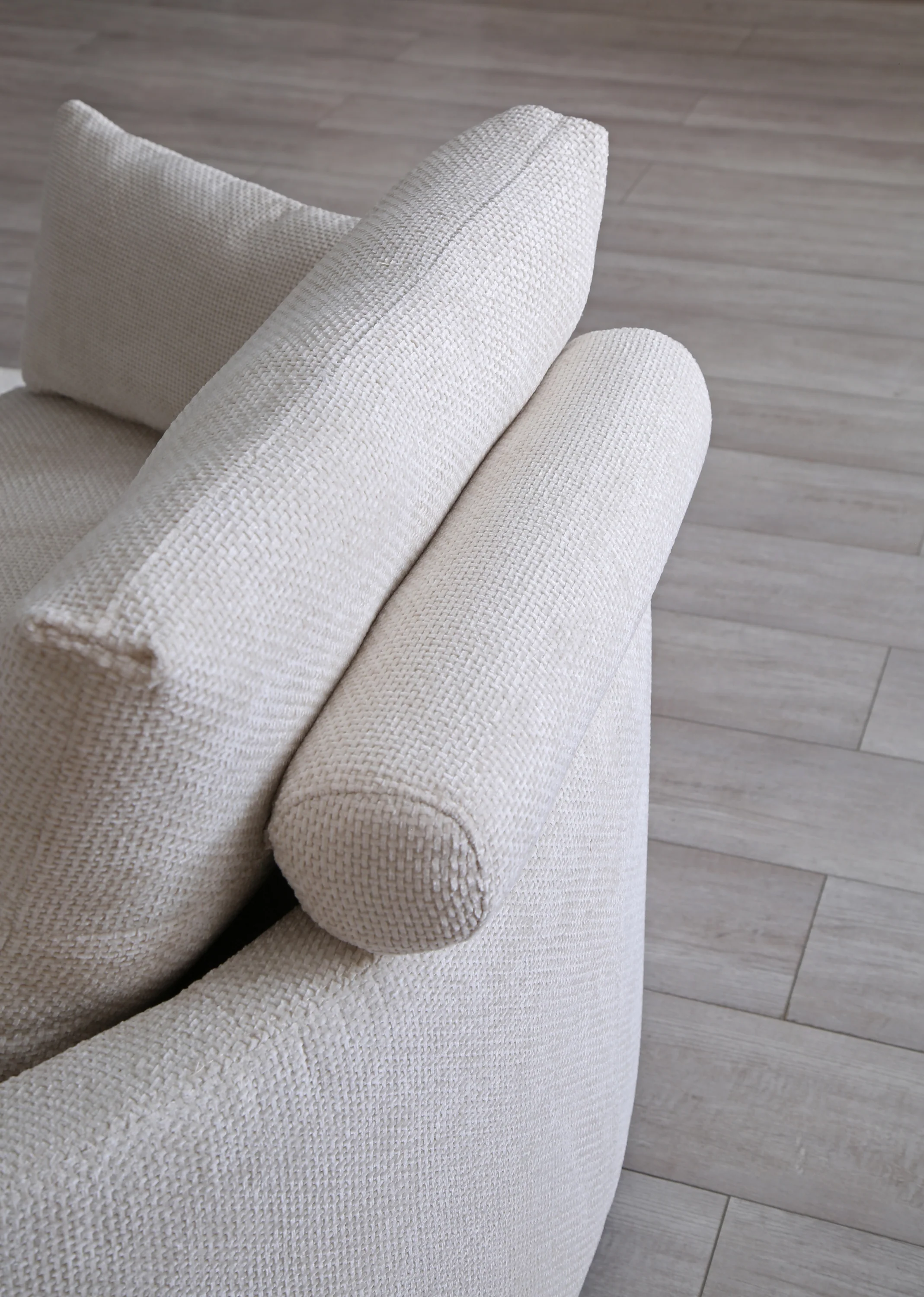 Walker Edison | Curve Design Linen Foldable Sleeper Sofa Bed