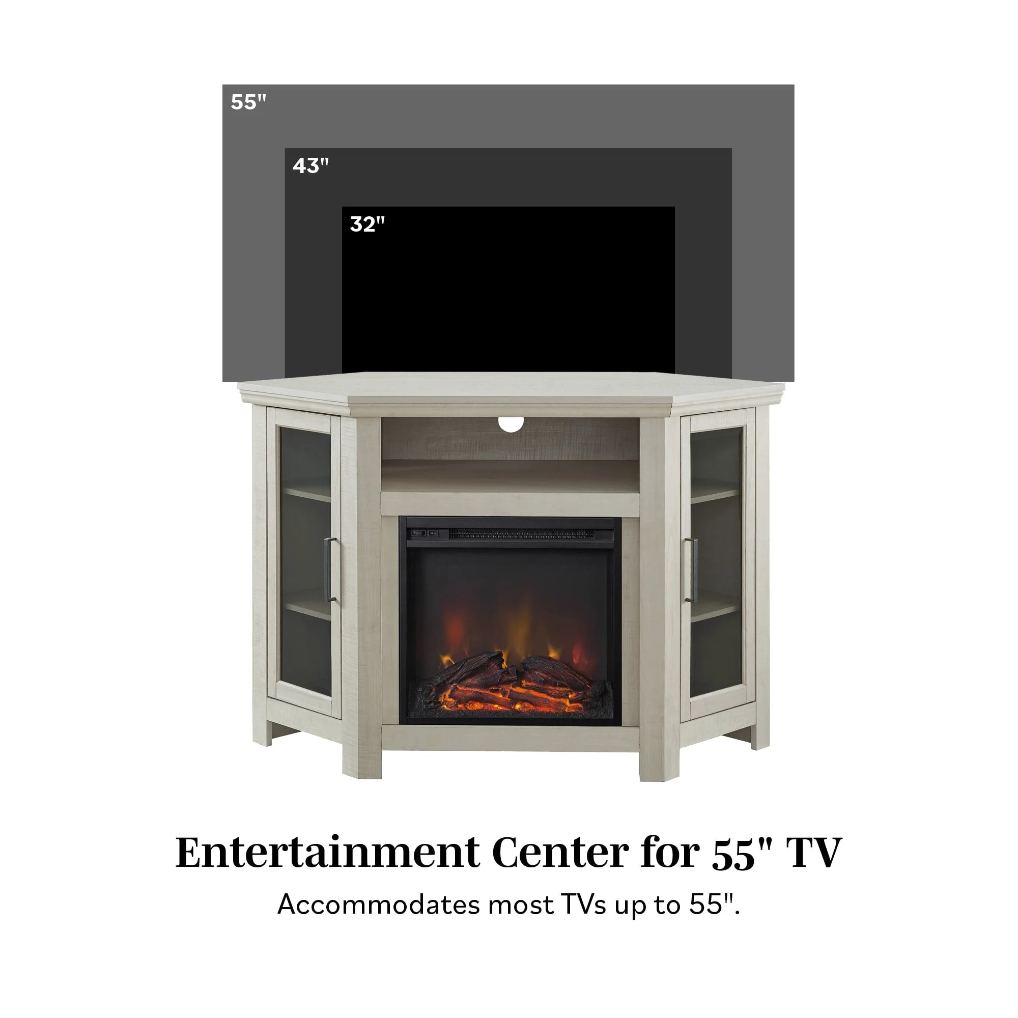 Barn 48 Wood Corner Fireplace TV Stand
