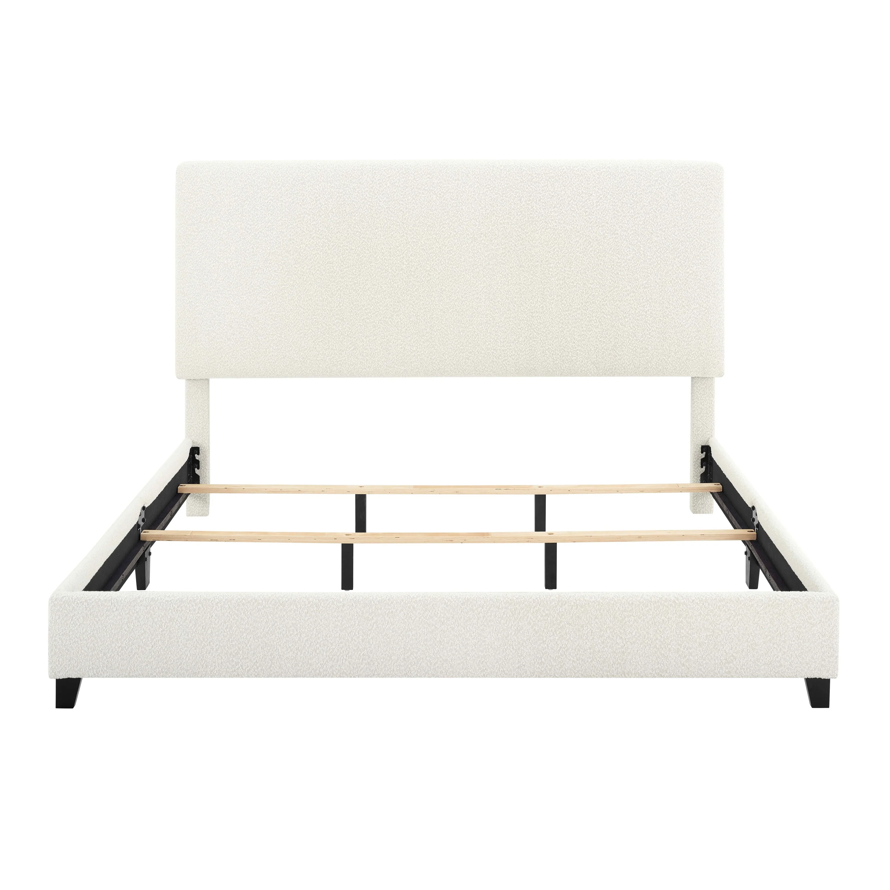 Walker Edison | Boucle Upholstered Platform Bed