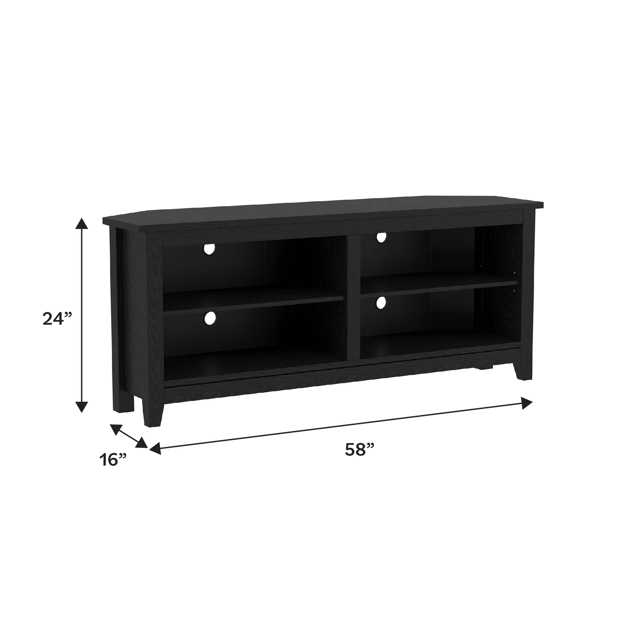 58 Transitional Wood Corner TV Stand