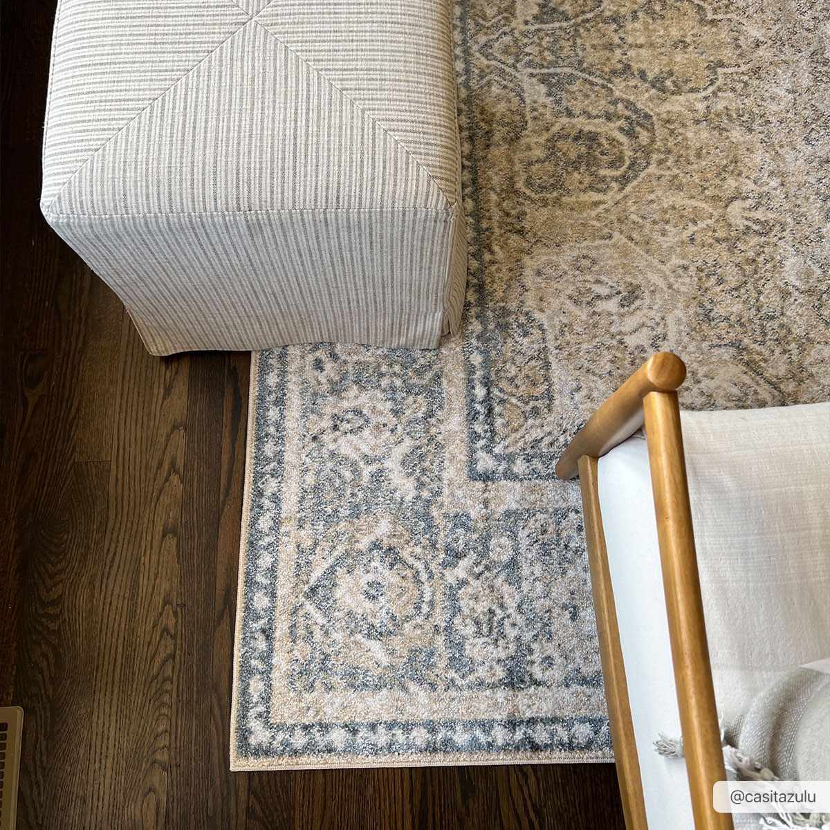 Boutique Rugs - Arias Cream & Blue Washable Area Rug