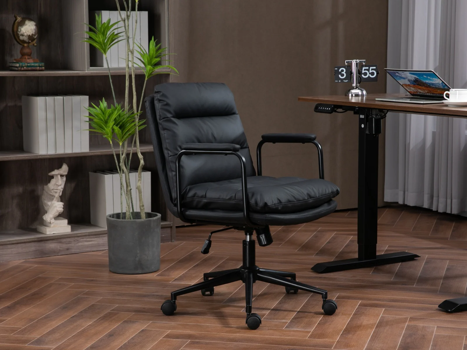 Walker Edison | Ergonomic Faux Leather Computer Rolling Swivel Chair