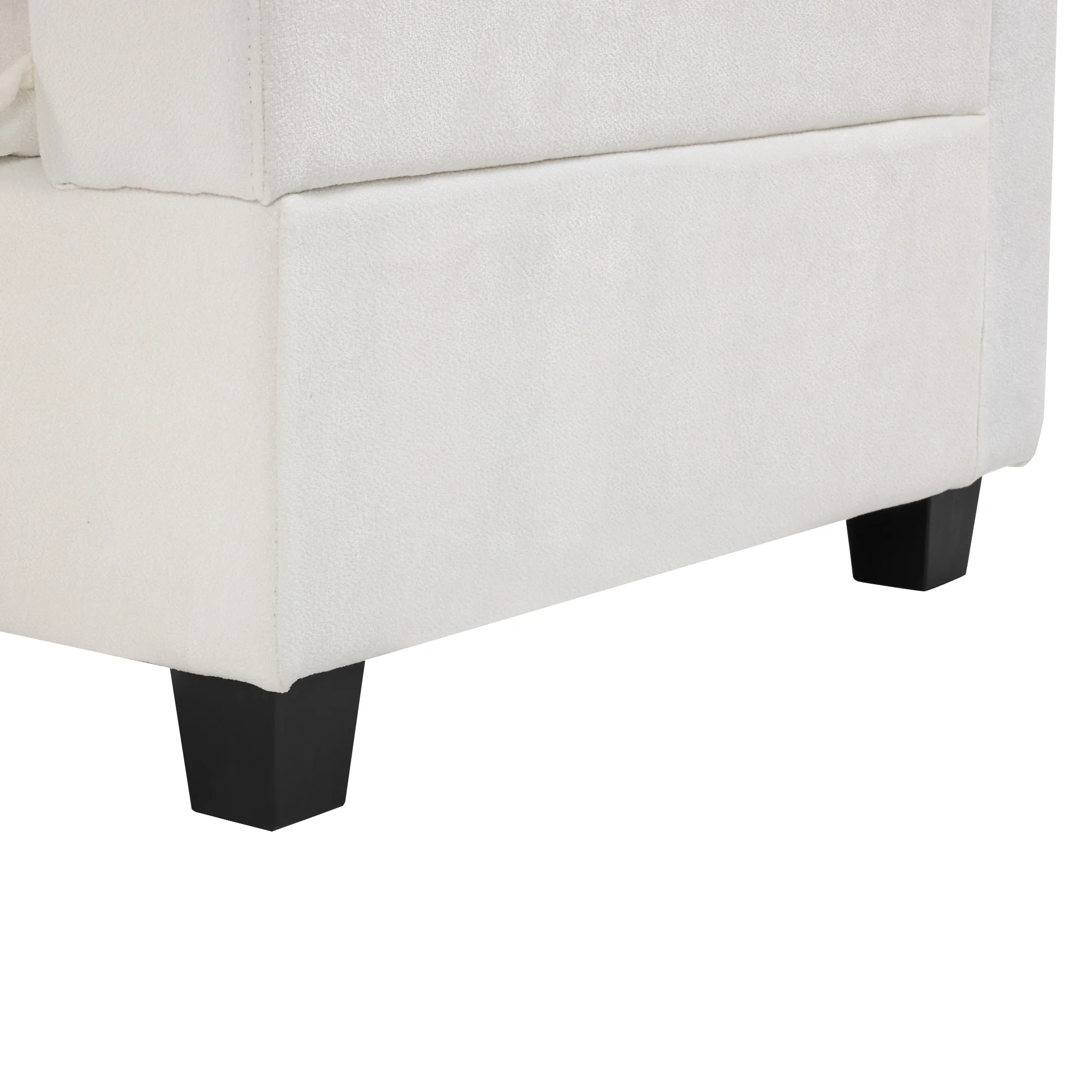 Walker Edison | Cloud Modular U-shaped Sectional Sofa with Ottoman and Coffee Table