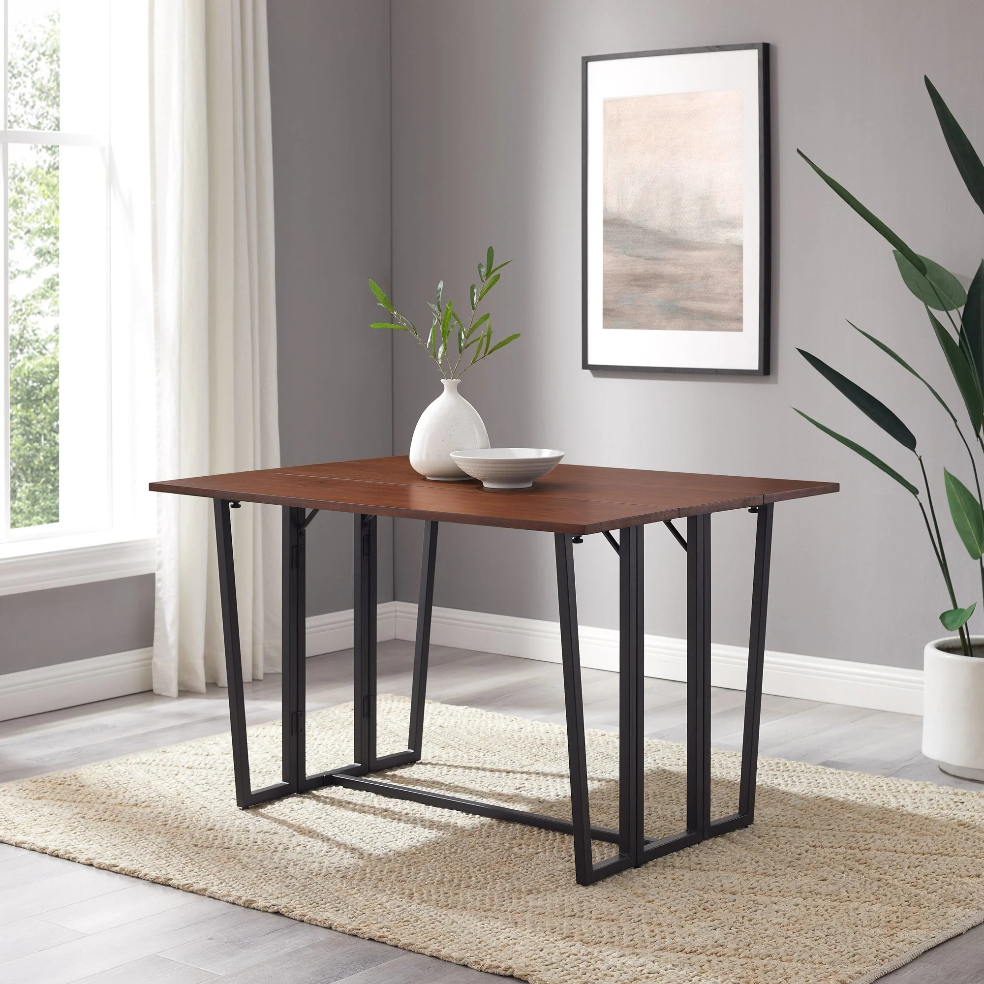 Memphis 47 Modern Drop-Leaf Dining Table