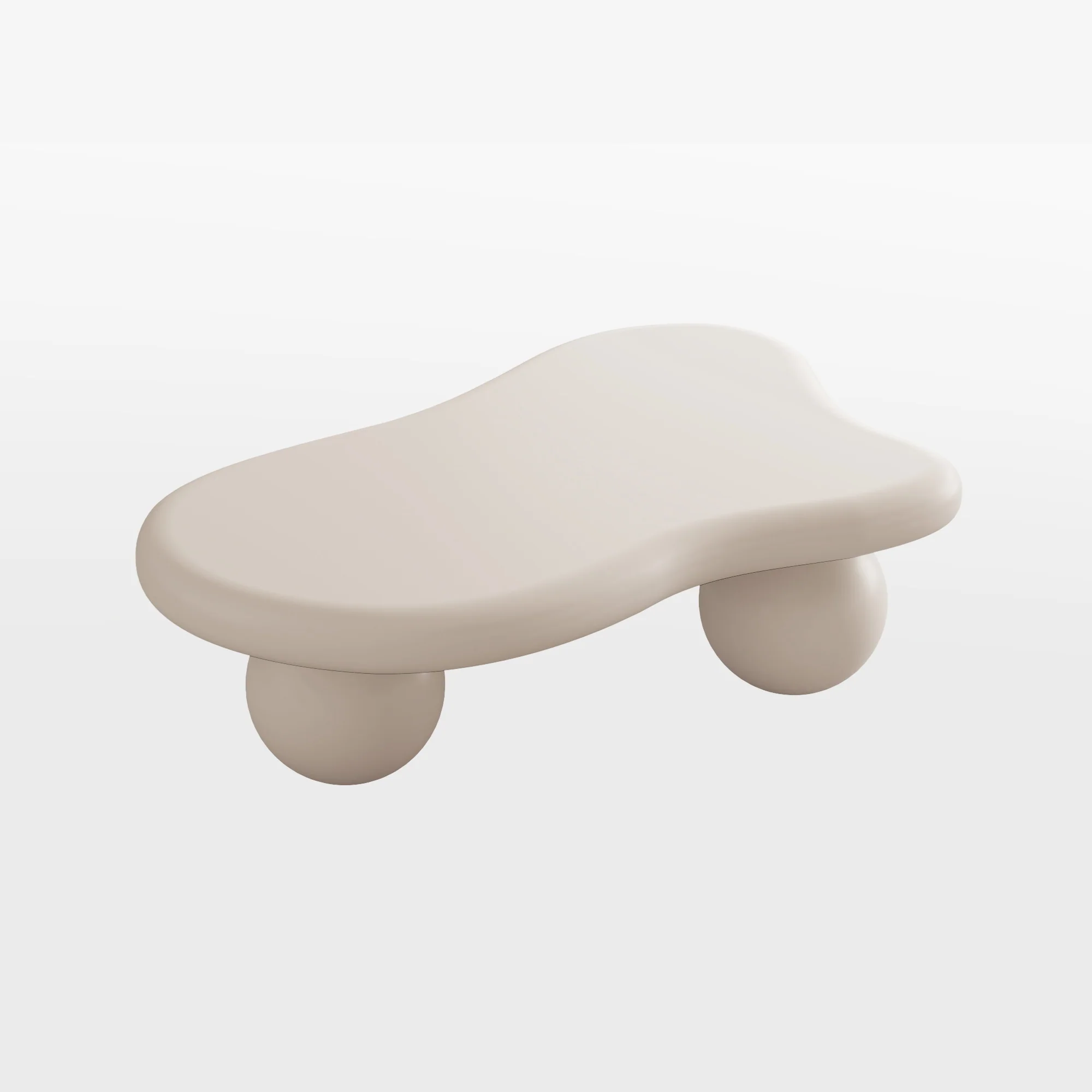 Walker Edison | Cloud Shaped Coffee Table with Ball Legs