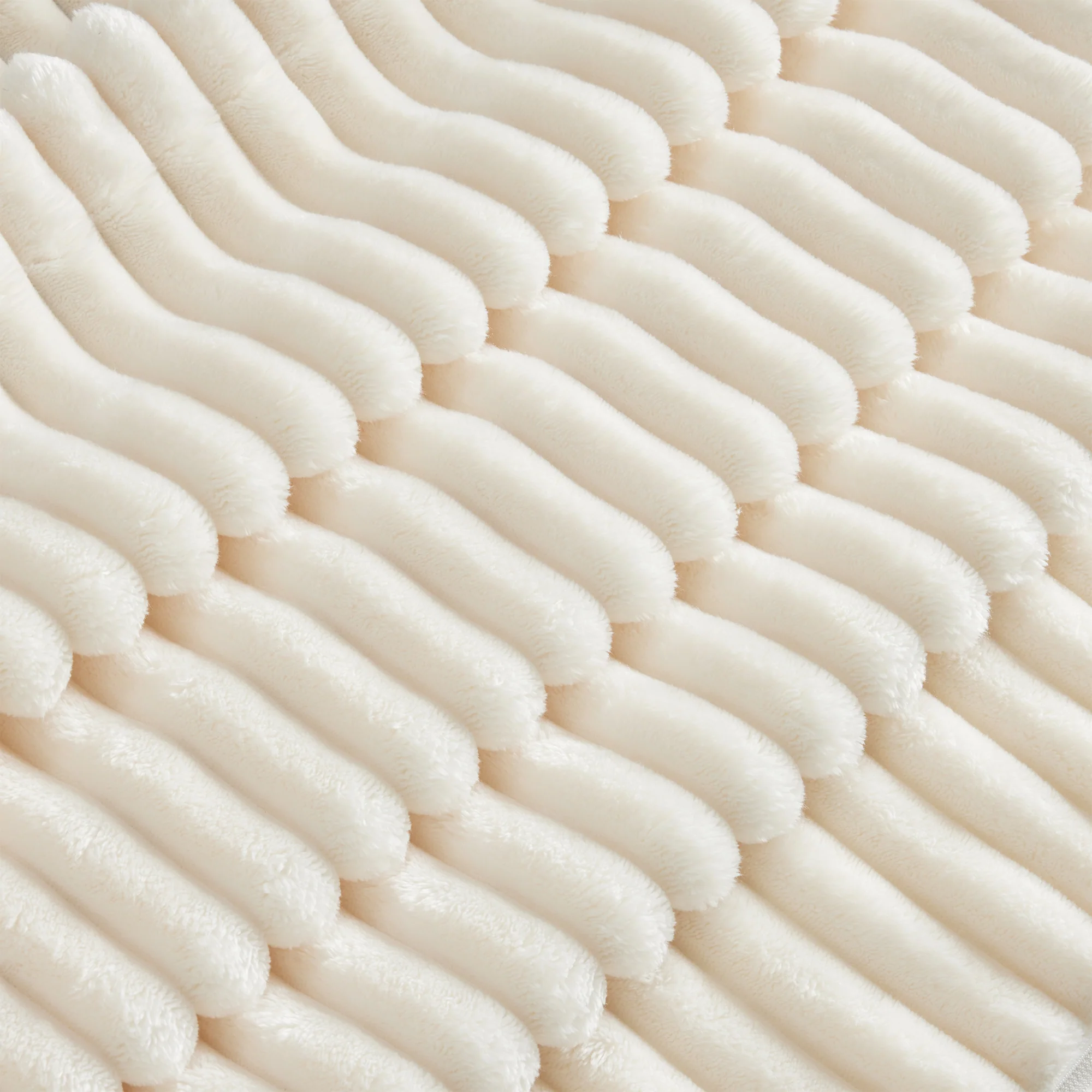 Walker Edison | Cloud Cream Corduroy Slipcovered Sectional Sofa with Ottoman