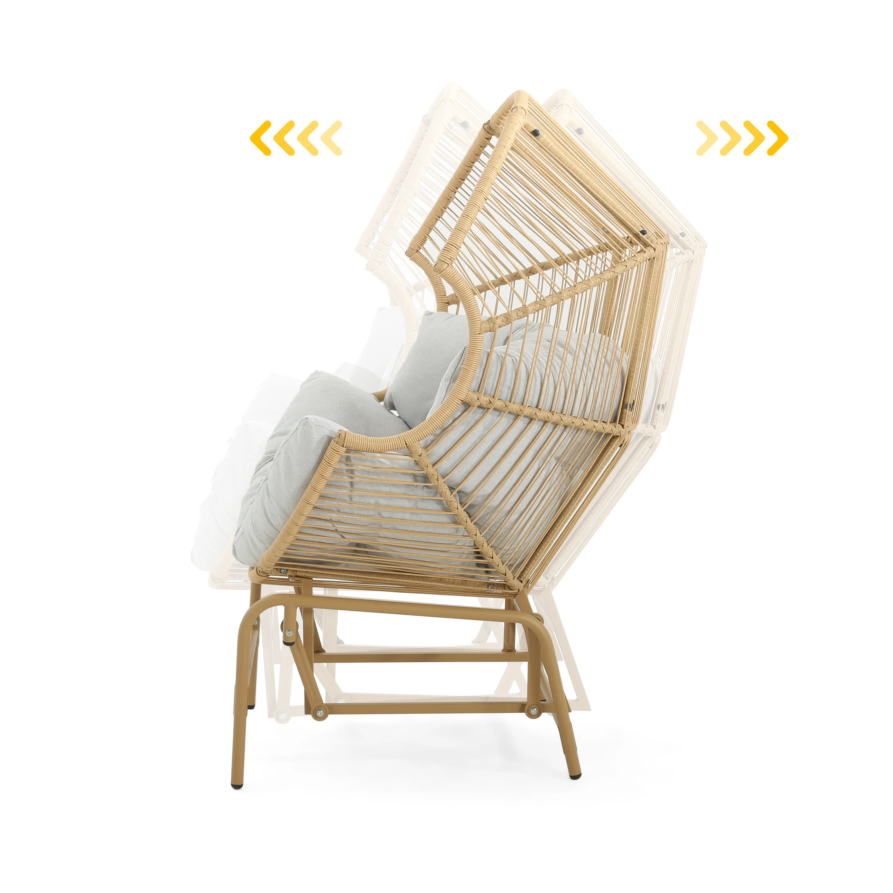 Walker Edison | Palos Outdoor Wicker Glider Chair
