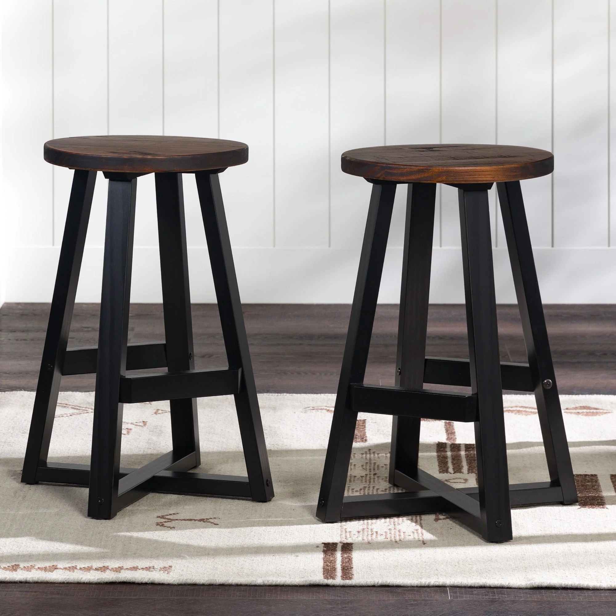 Durango Distressed Wood Bar Stool Set of 2