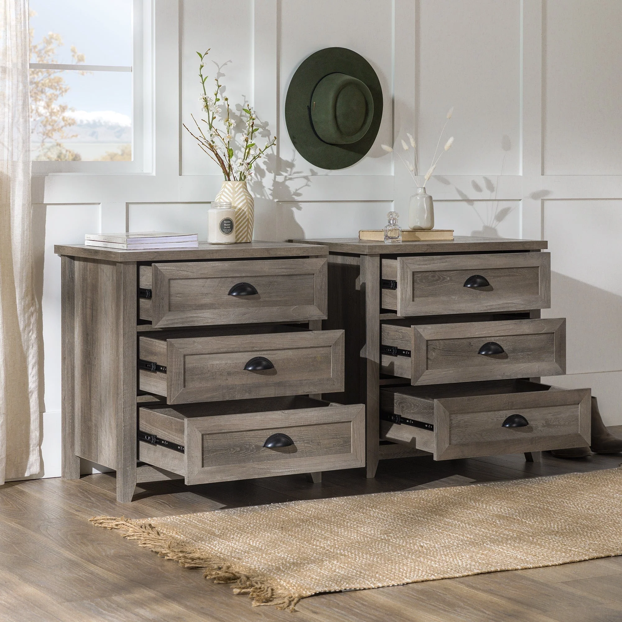 Odette Transitional Farmhouse Nightstand Collection
