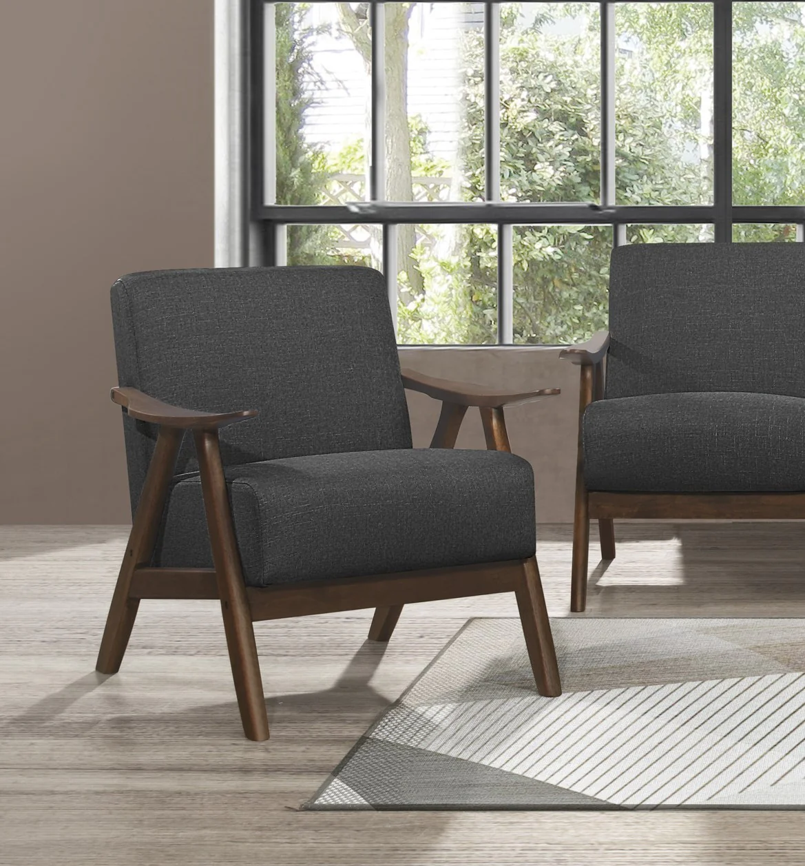 Walker Edison | Elevated Traditional Upholstered Accent Chair