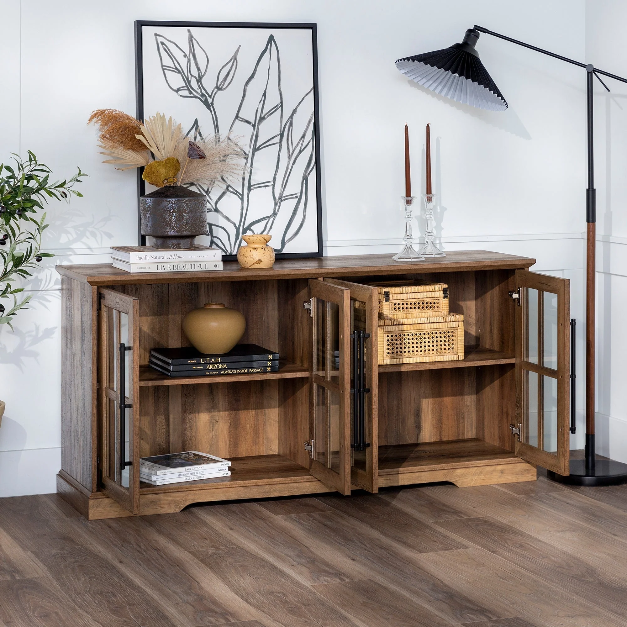 Abigail 58 Farmhouse 4 Door TV Stand