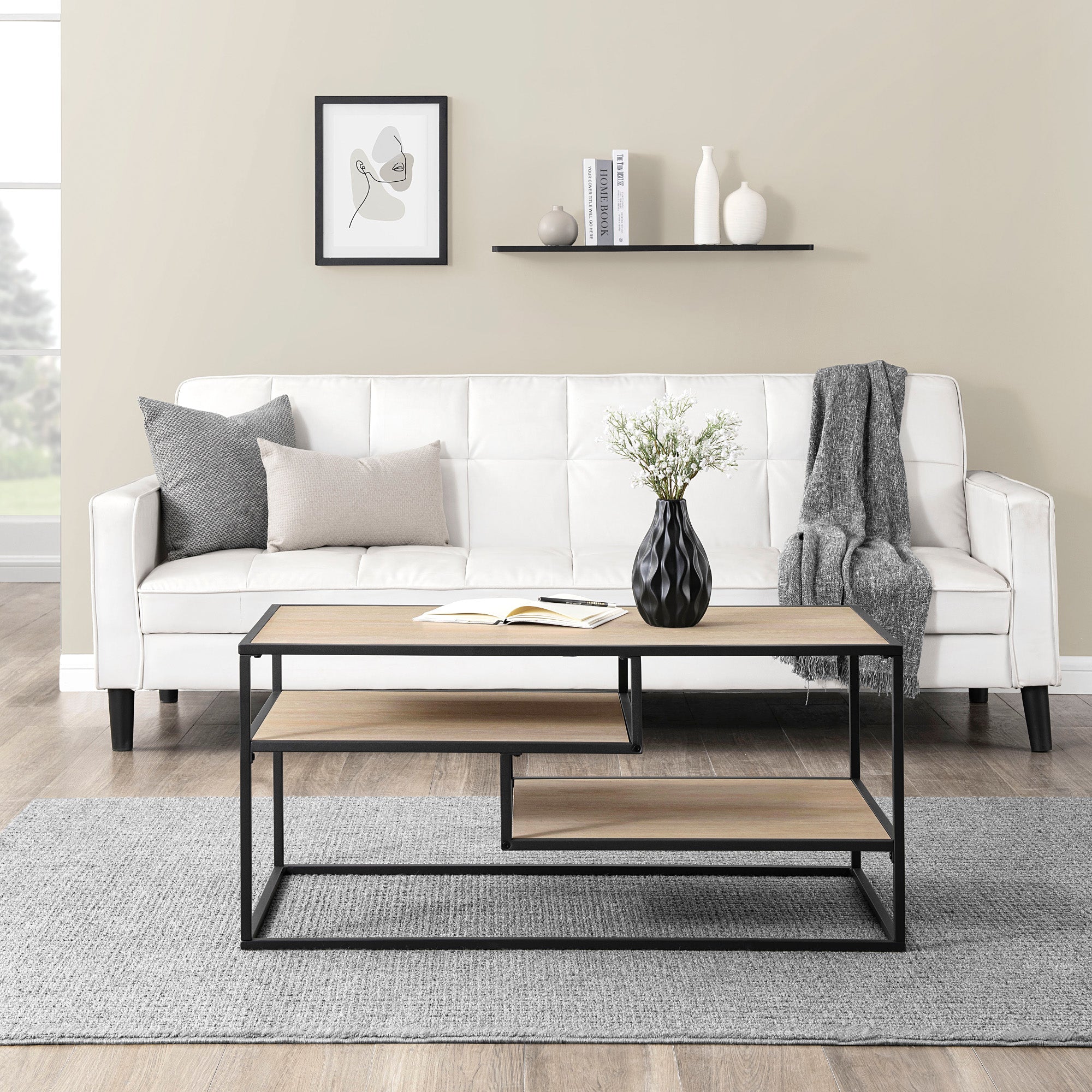 Maya 40 Contemporary Metal Coffee Table