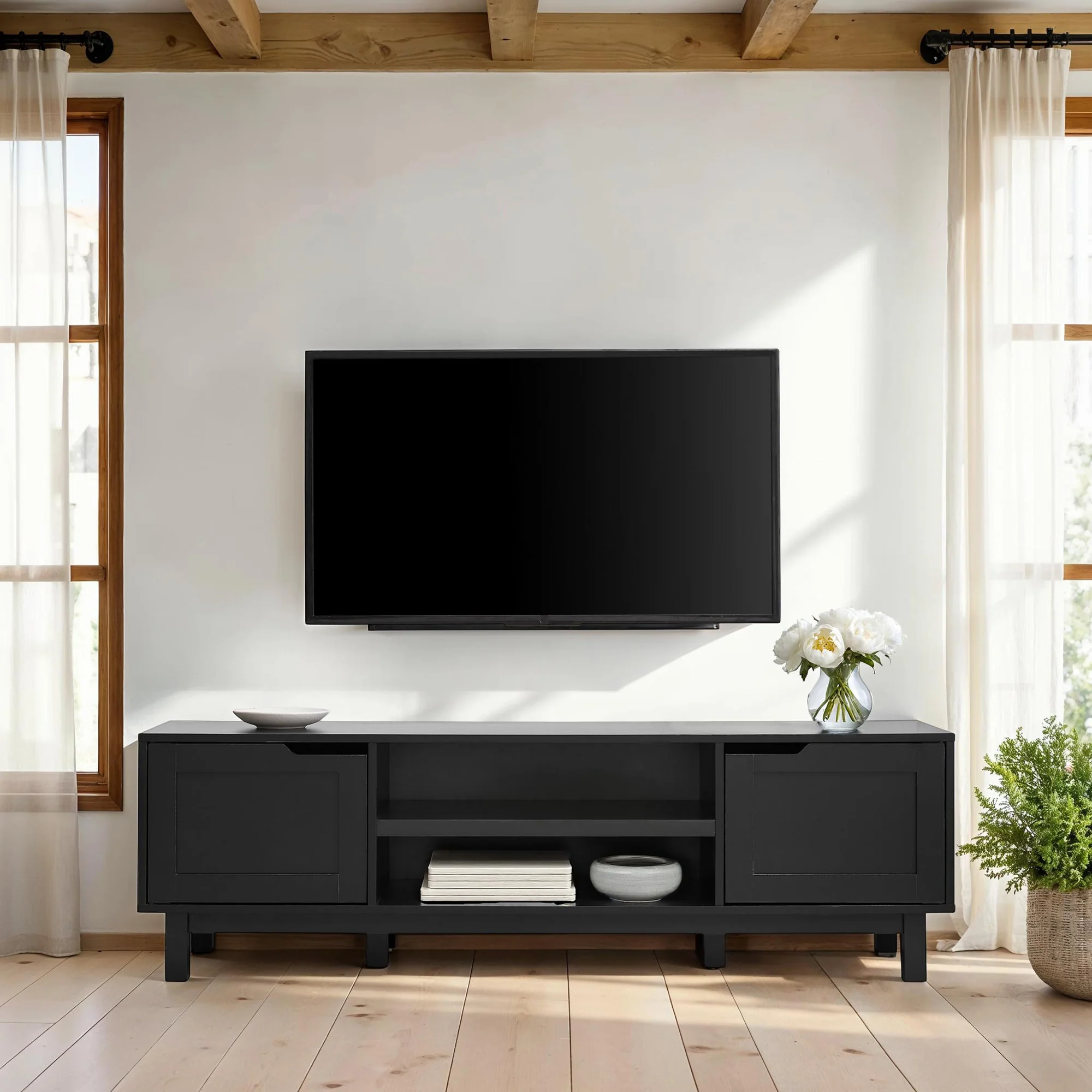 Tromso Modern 2-Door TV Stand for TVs up to 65”