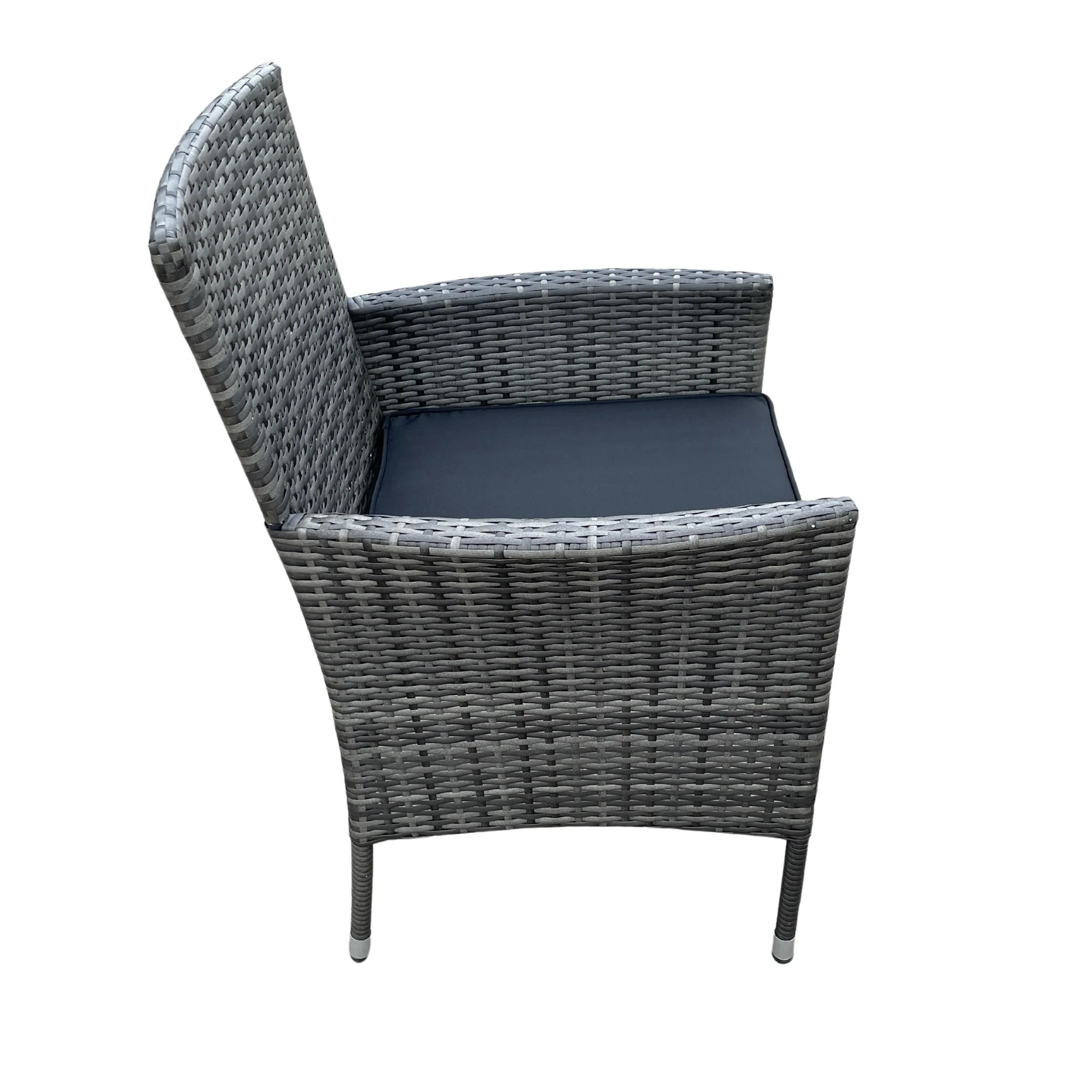 Walker Edison | 9 piece Outdoor Patio Wicker Dining Set with Glass Top