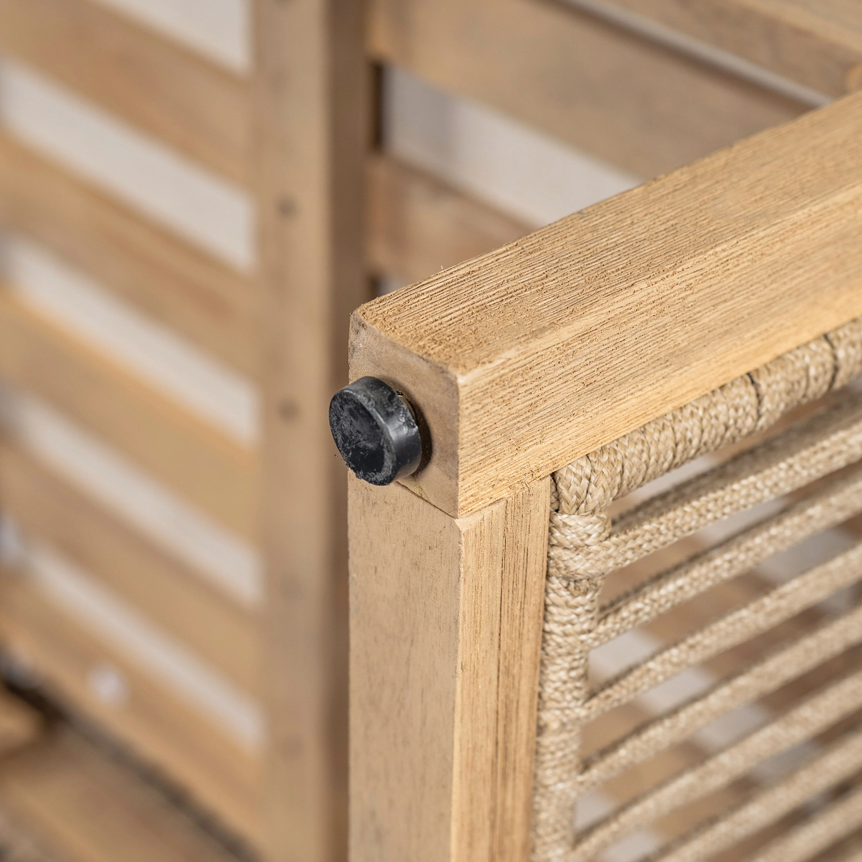 Walker Edison | 54.4'' Outdoor Acacia Wood Loveseat with Cushions