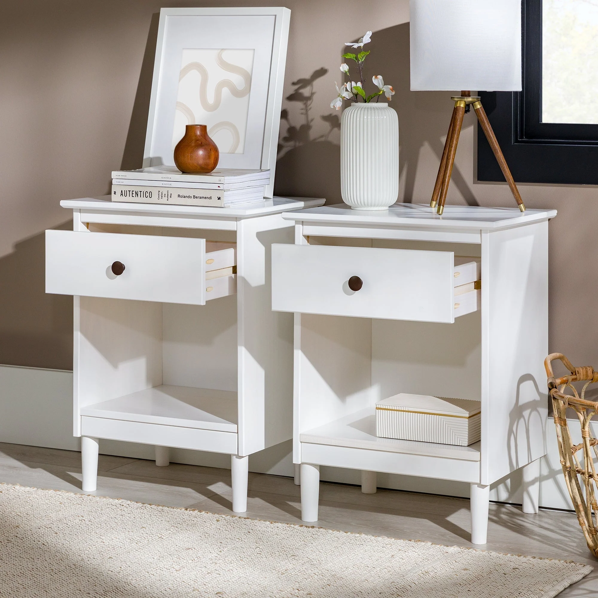 Spencer Solid Transitional Wood Nightstand