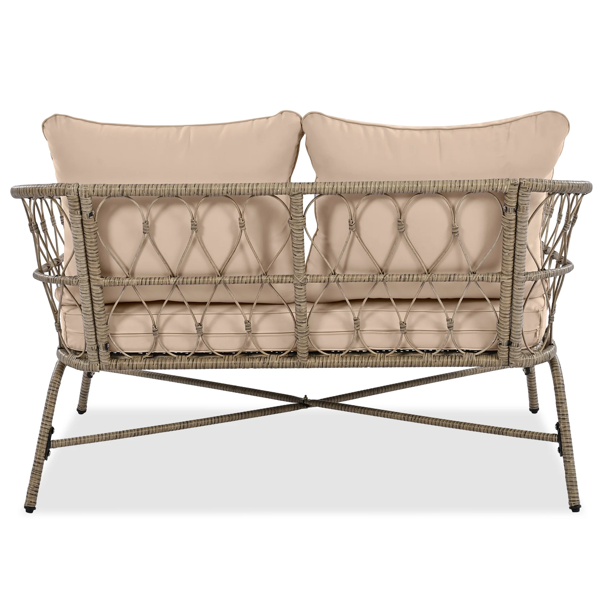 Walker Edison | Boho 4-Piece Outdoor Patio Sofa Set