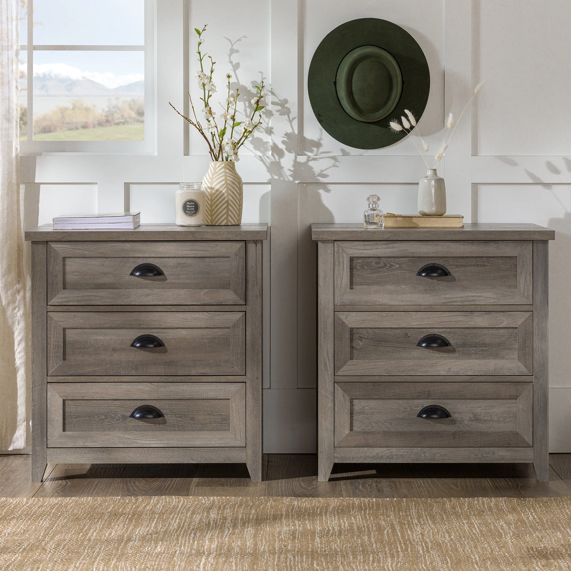 Odette Transitional Farmhouse Nightstand Collection