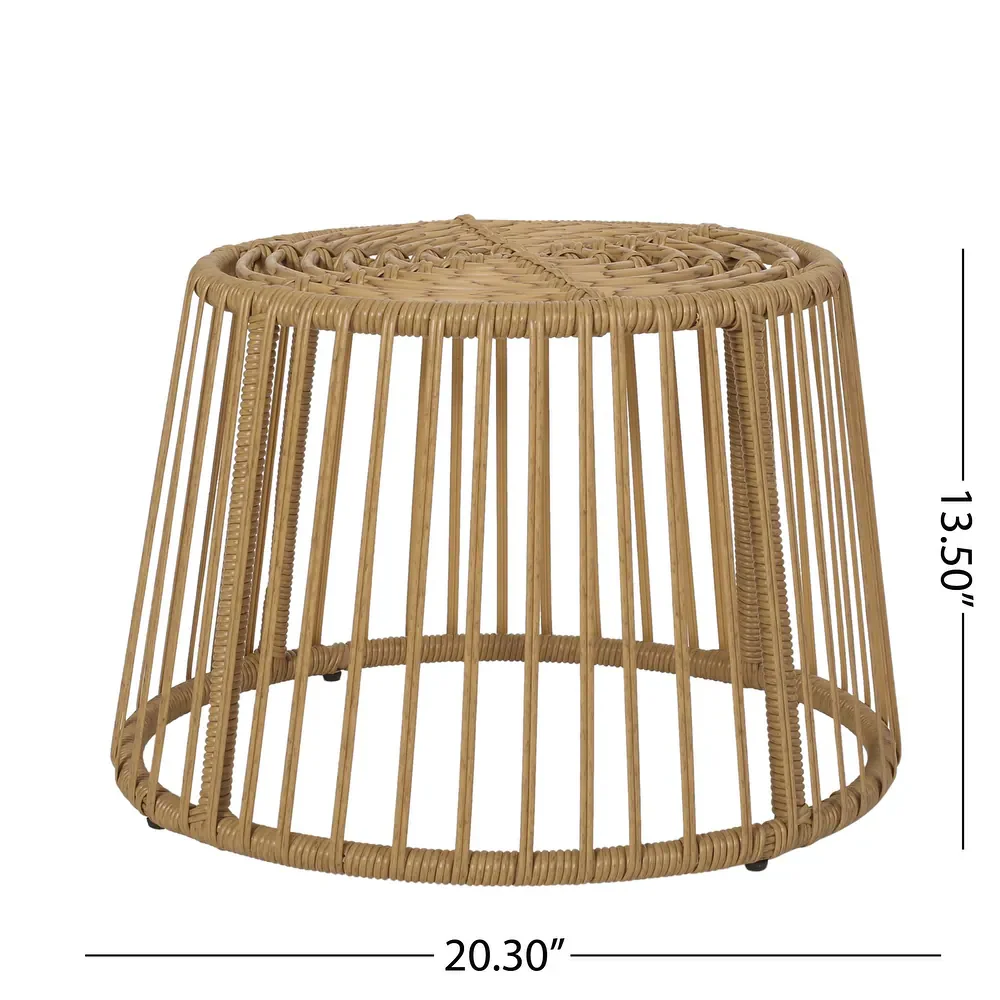 Walker Edison | Retro Wicker Outdoor Chat Set