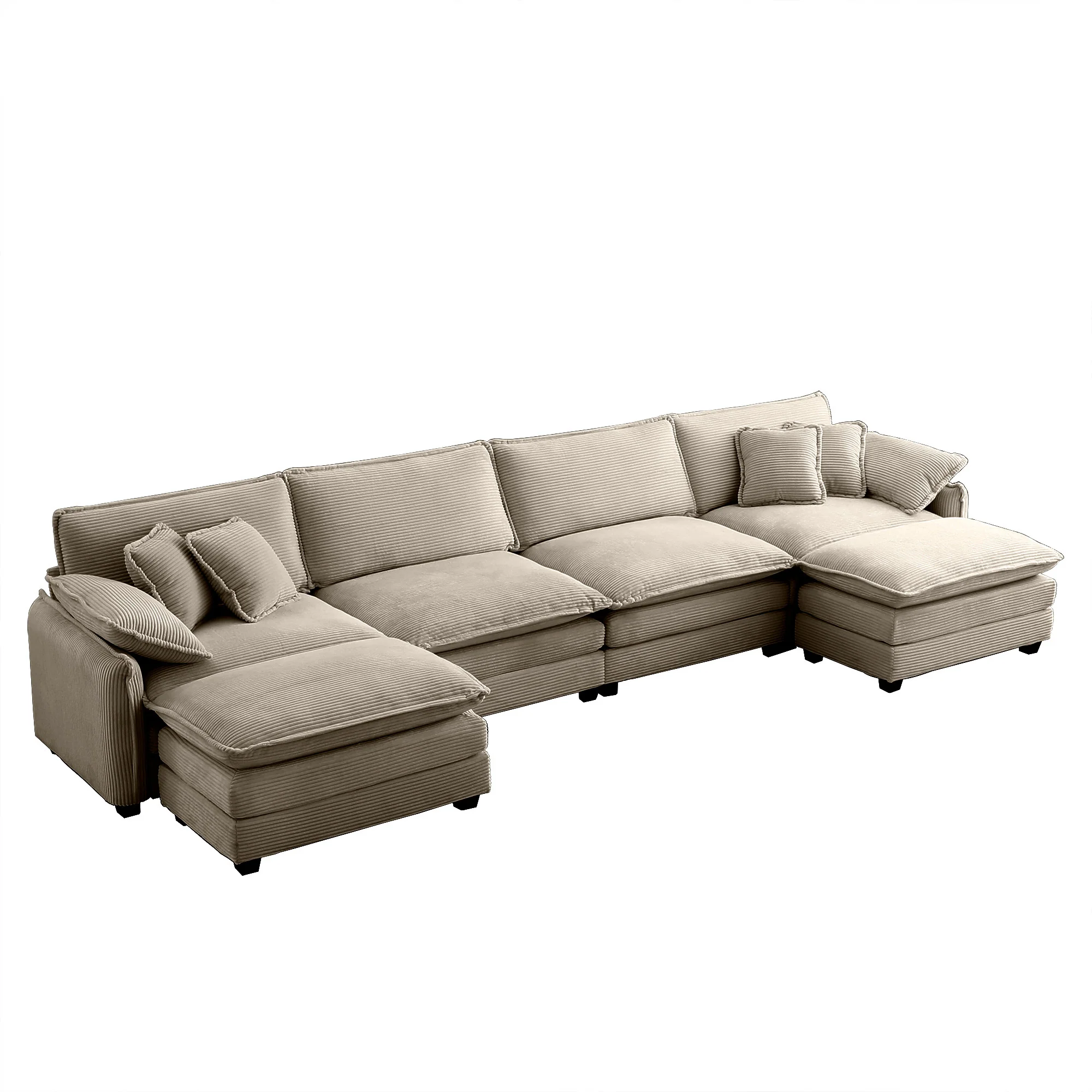 Walker Edison | Retro Chic: Corduroy Couch Cloud Modular Sofa Design
