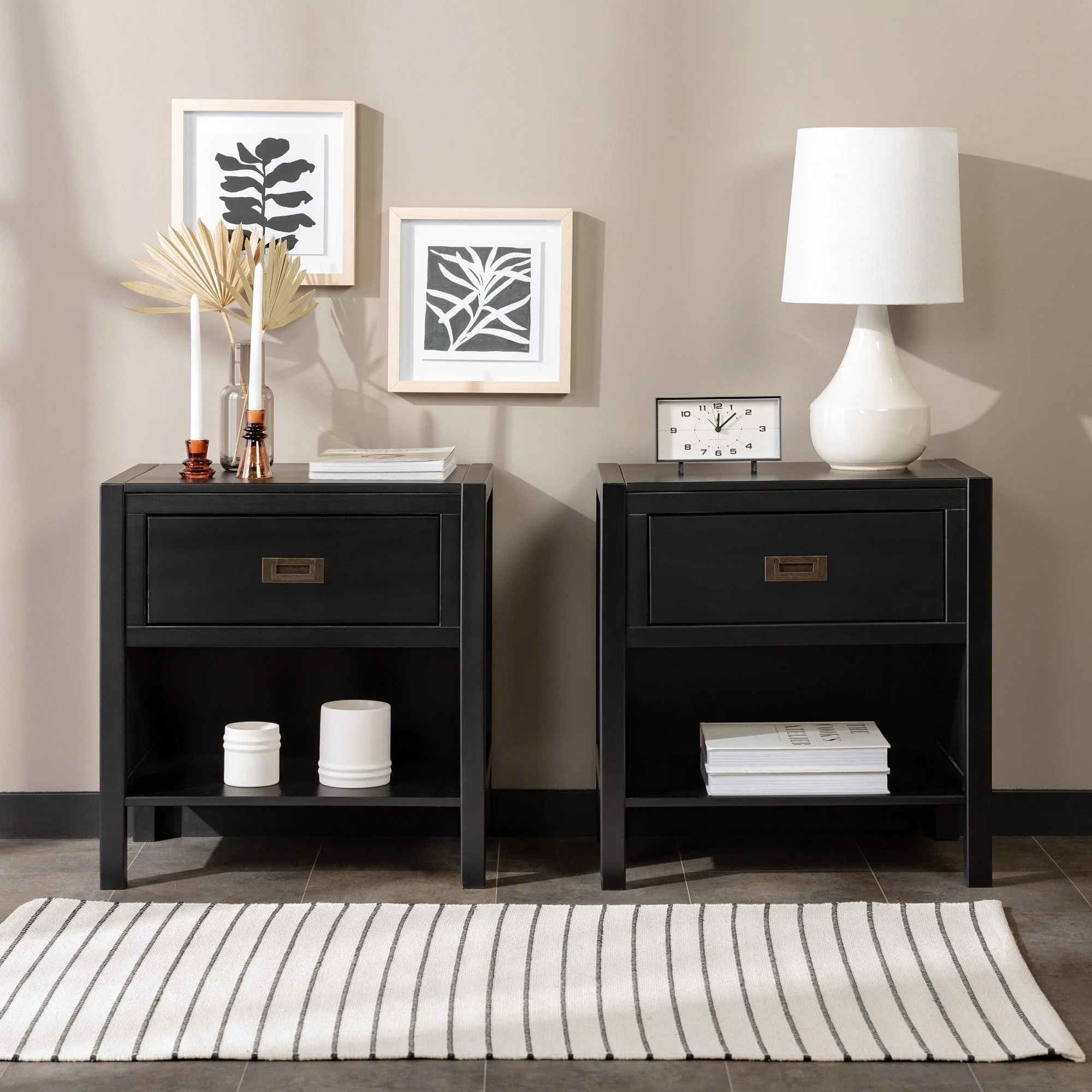 Lydia Solid Wood Modern Contemporary Nightstand