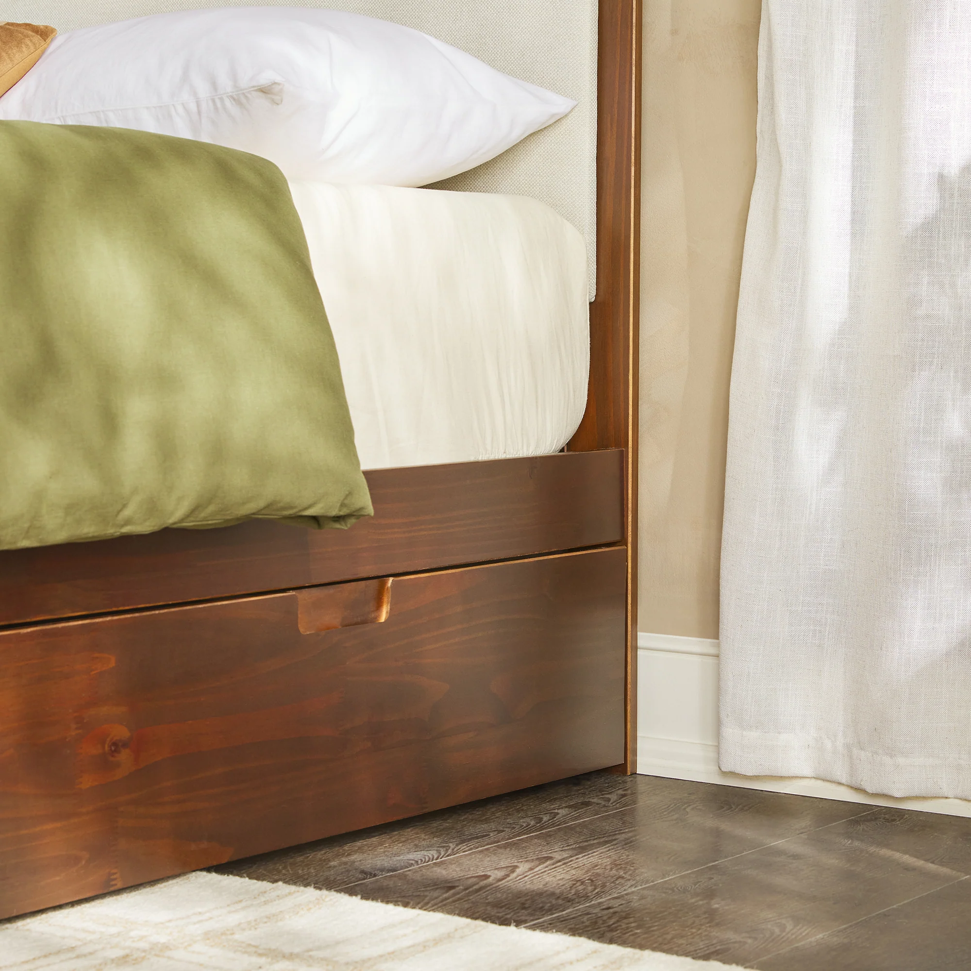 Sloane Mid-Century Modern Solid Wood Storage Bed