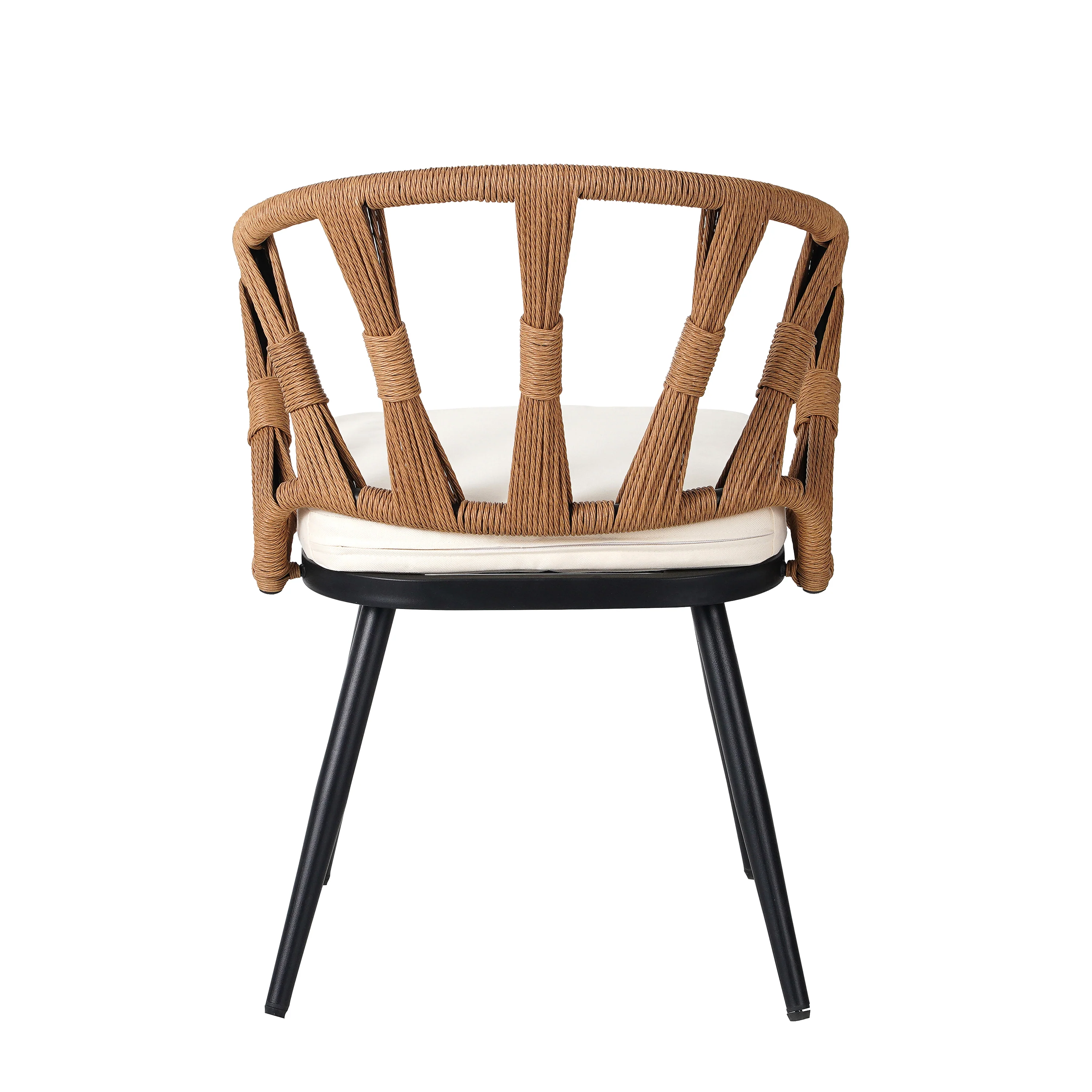 Walker Edison | U Style Contemporary Outdoor Dining Table and Chairs Set